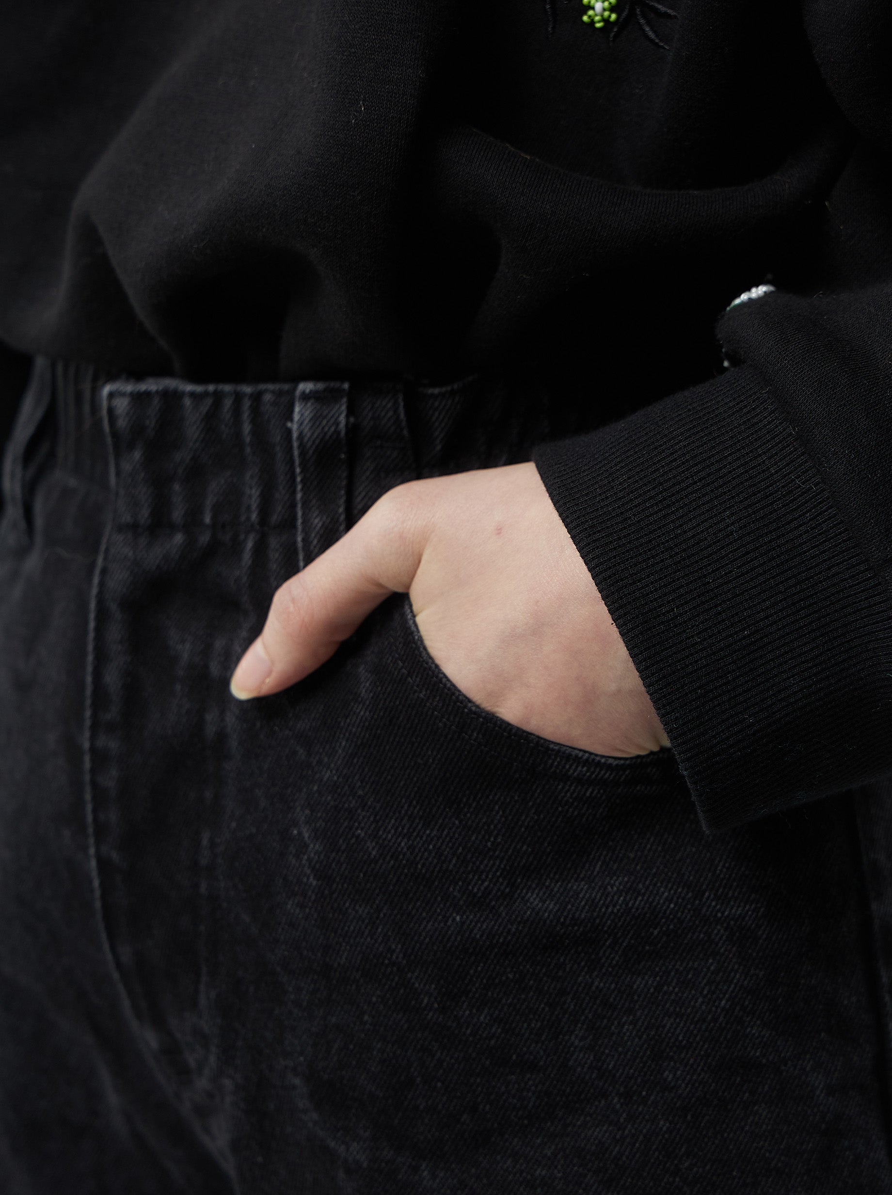 Bean pants in Black denim