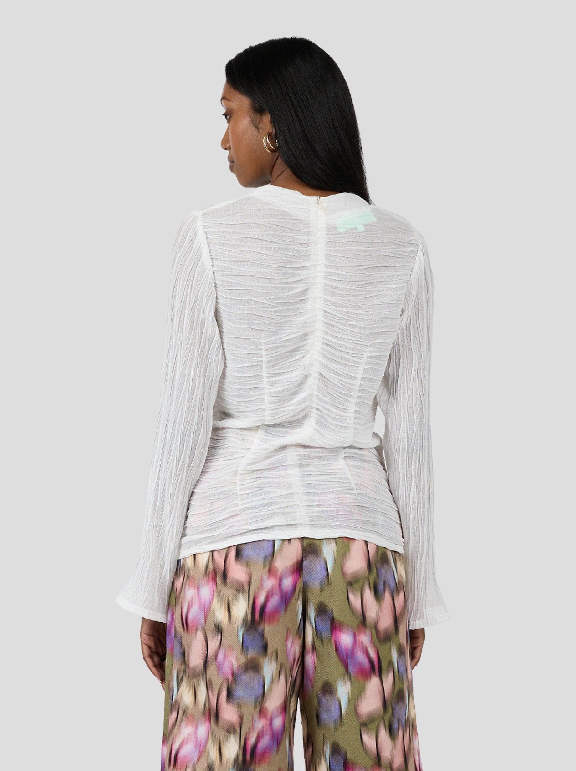 Cooper Top in Papier Crépon Gauze for Women