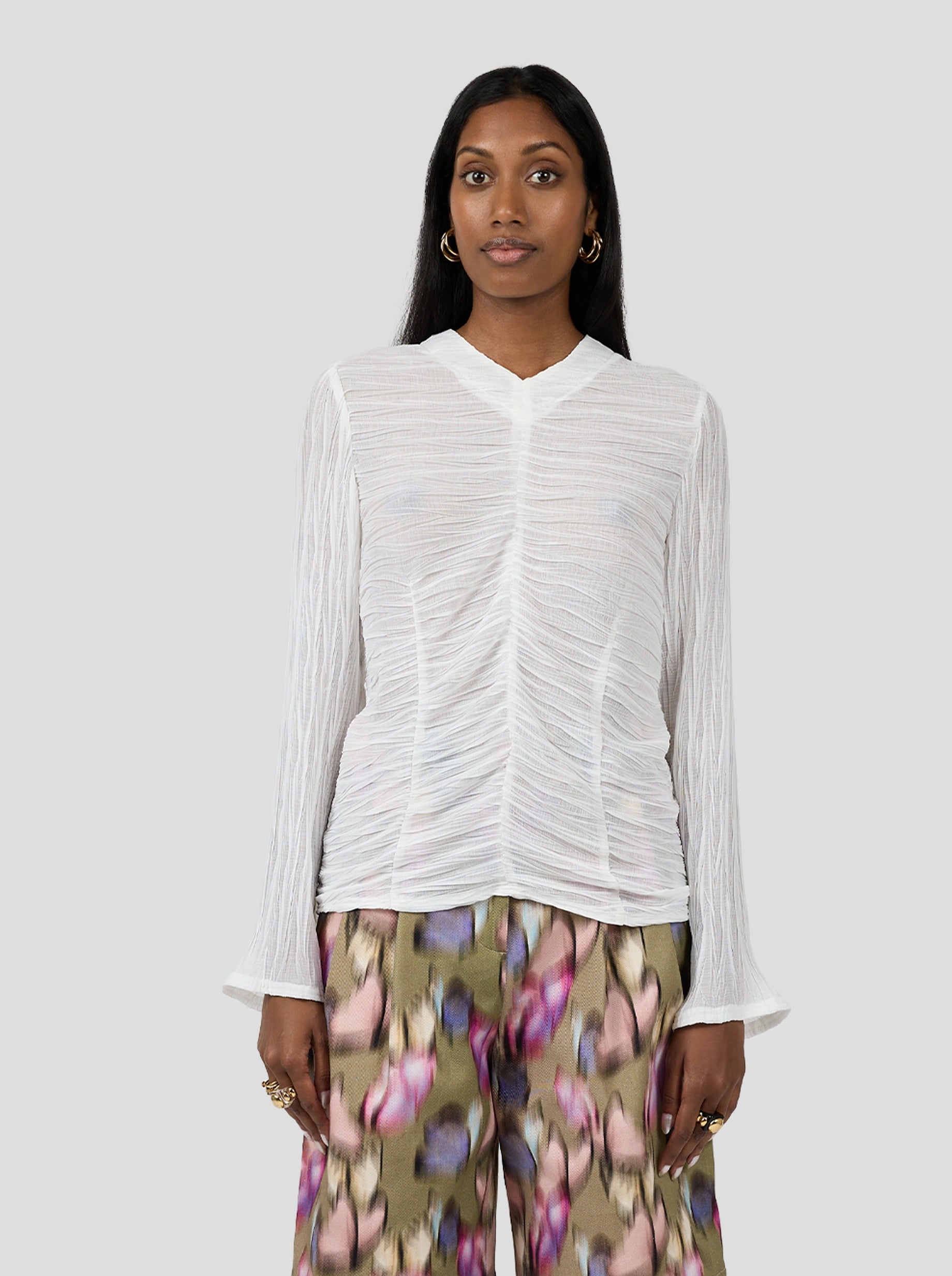 Cooper Top in Papier Crépon Gauze for Women