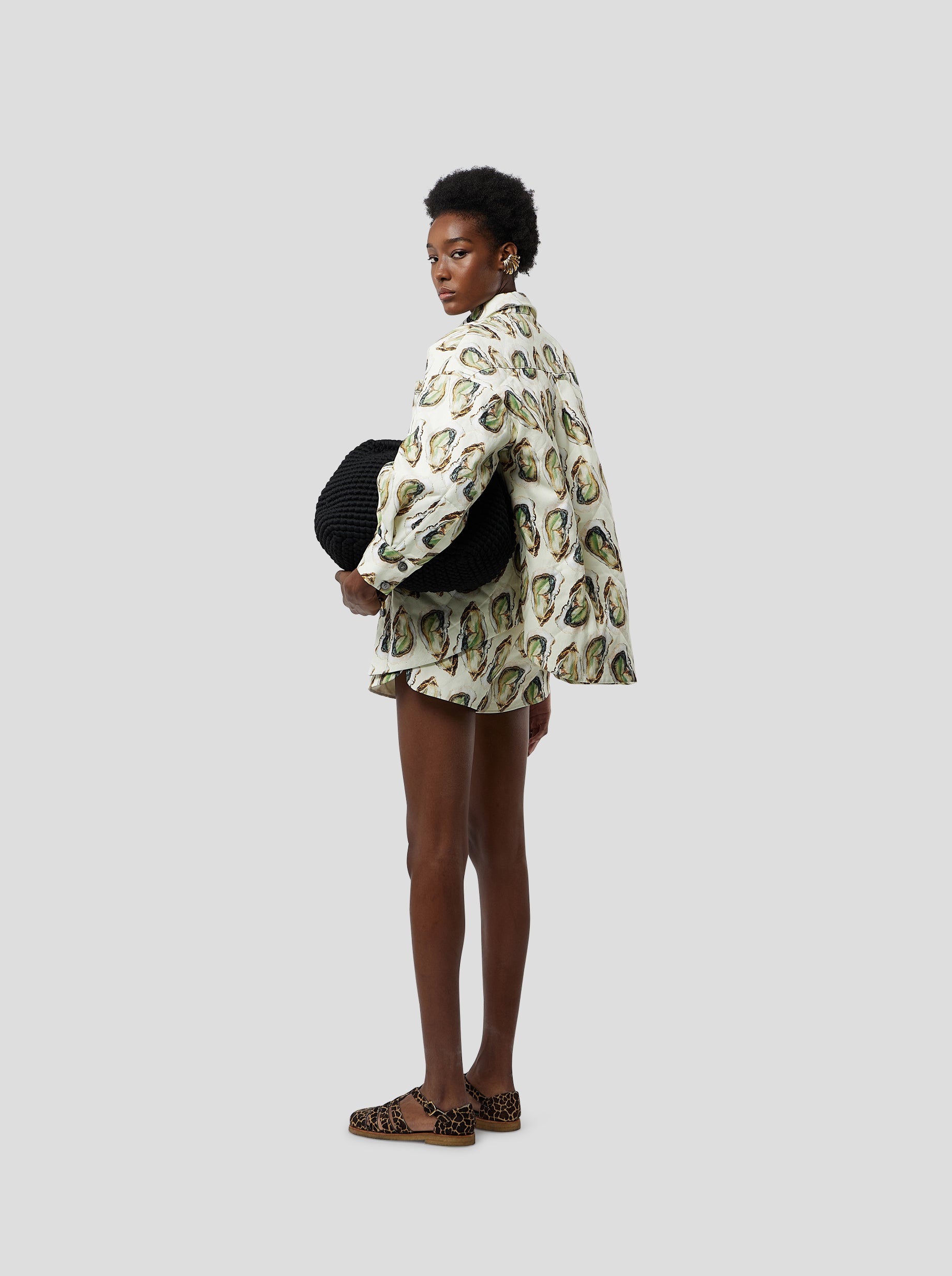 Chemise Astrée en imprimé Oyster sur denim