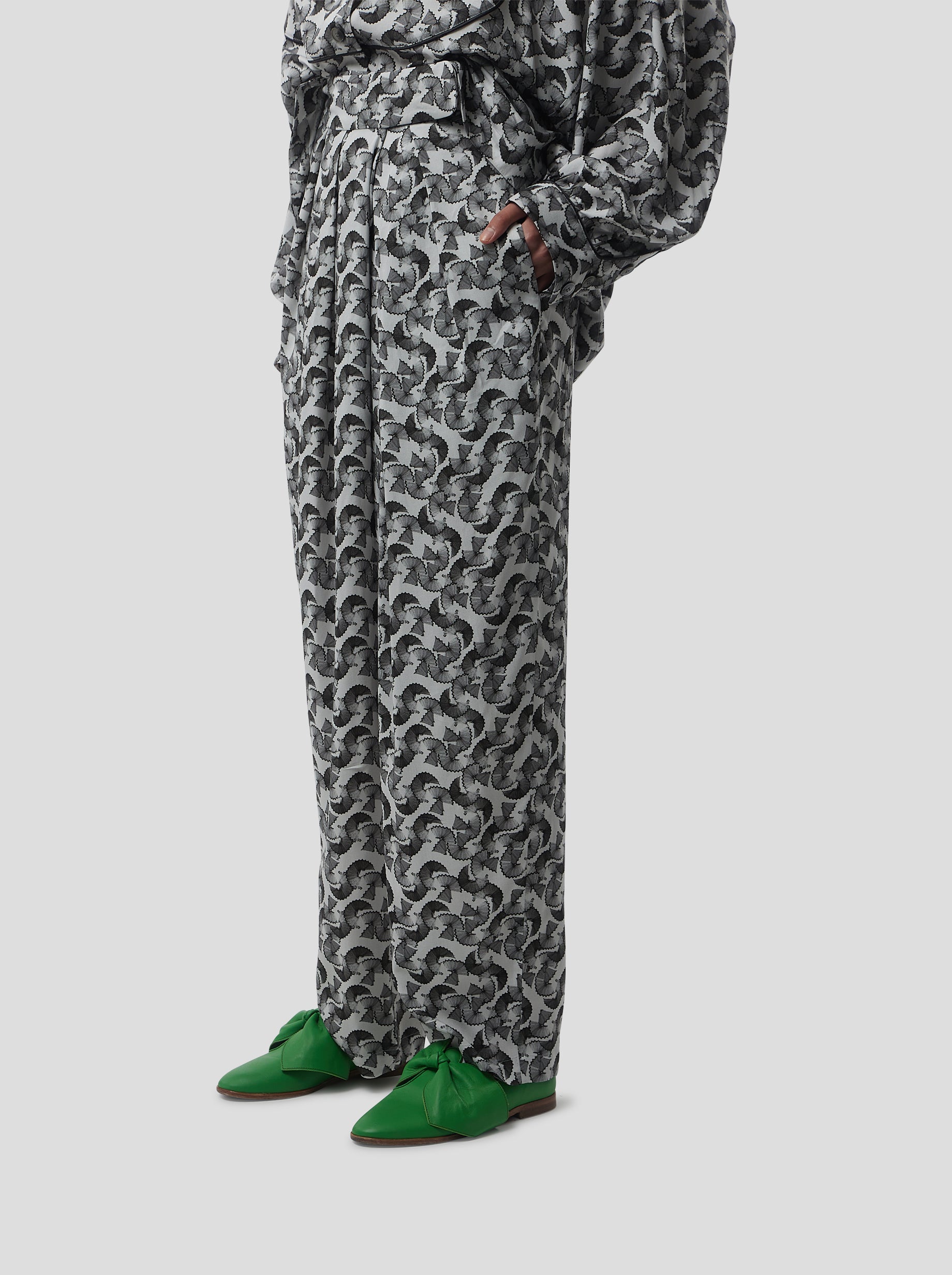 Sakis Pants in Lead shavings print