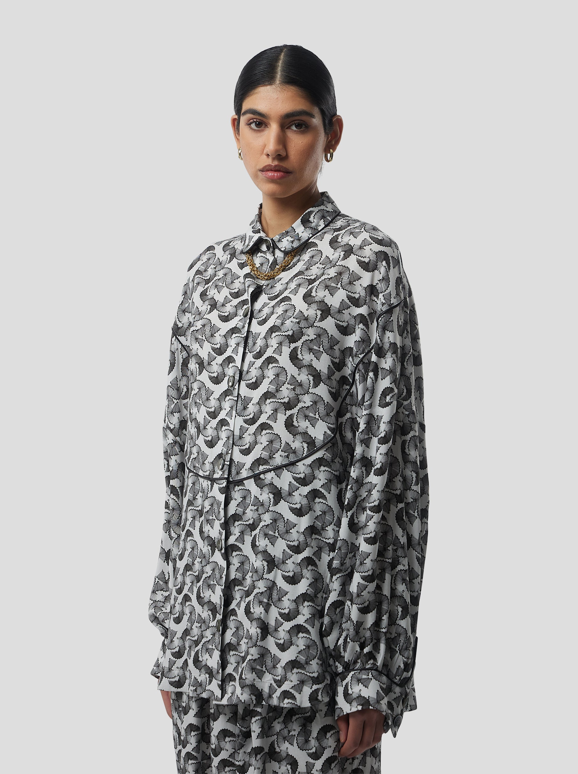 Chemise Tasman en Imprimé Copeaux de Plomb