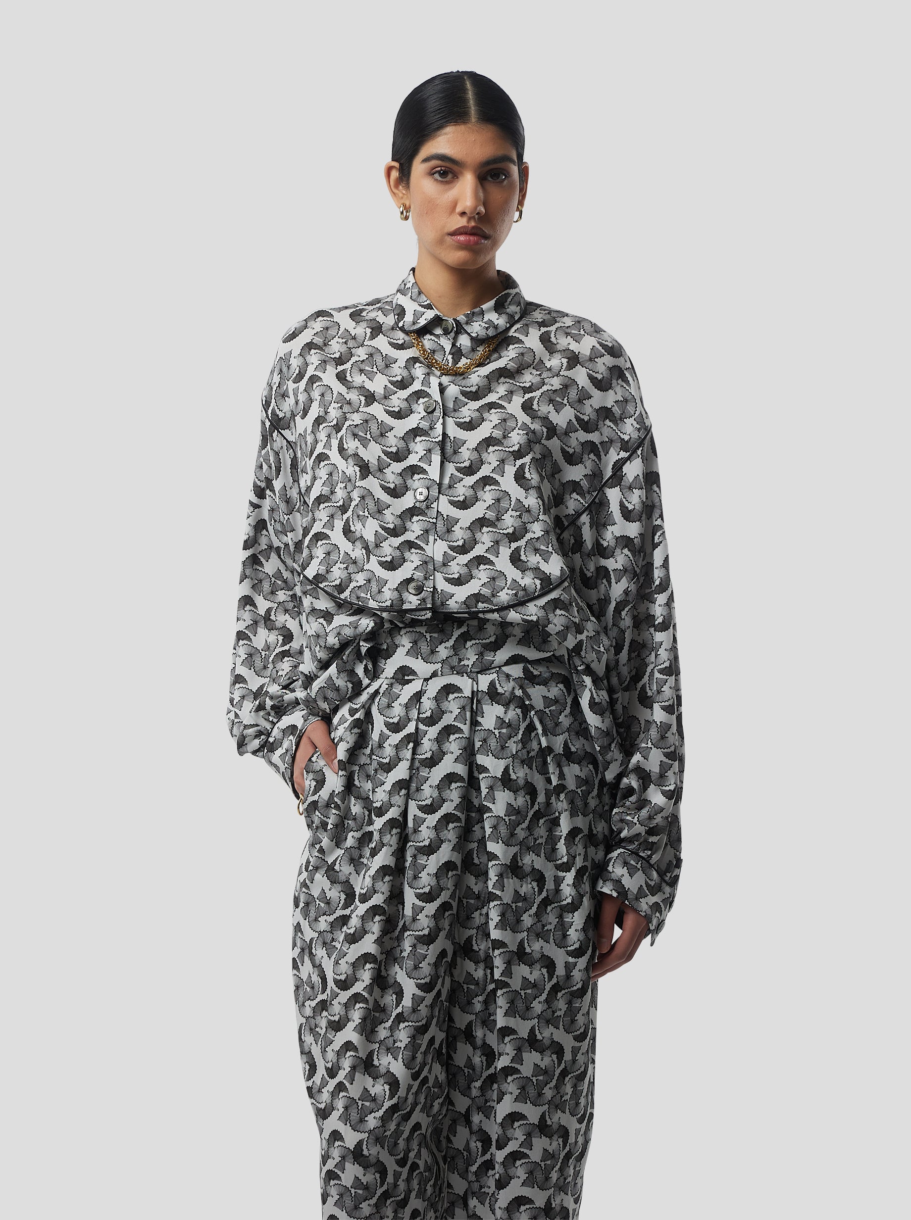 Chemise Tasman en Imprimé Copeaux de Plomb