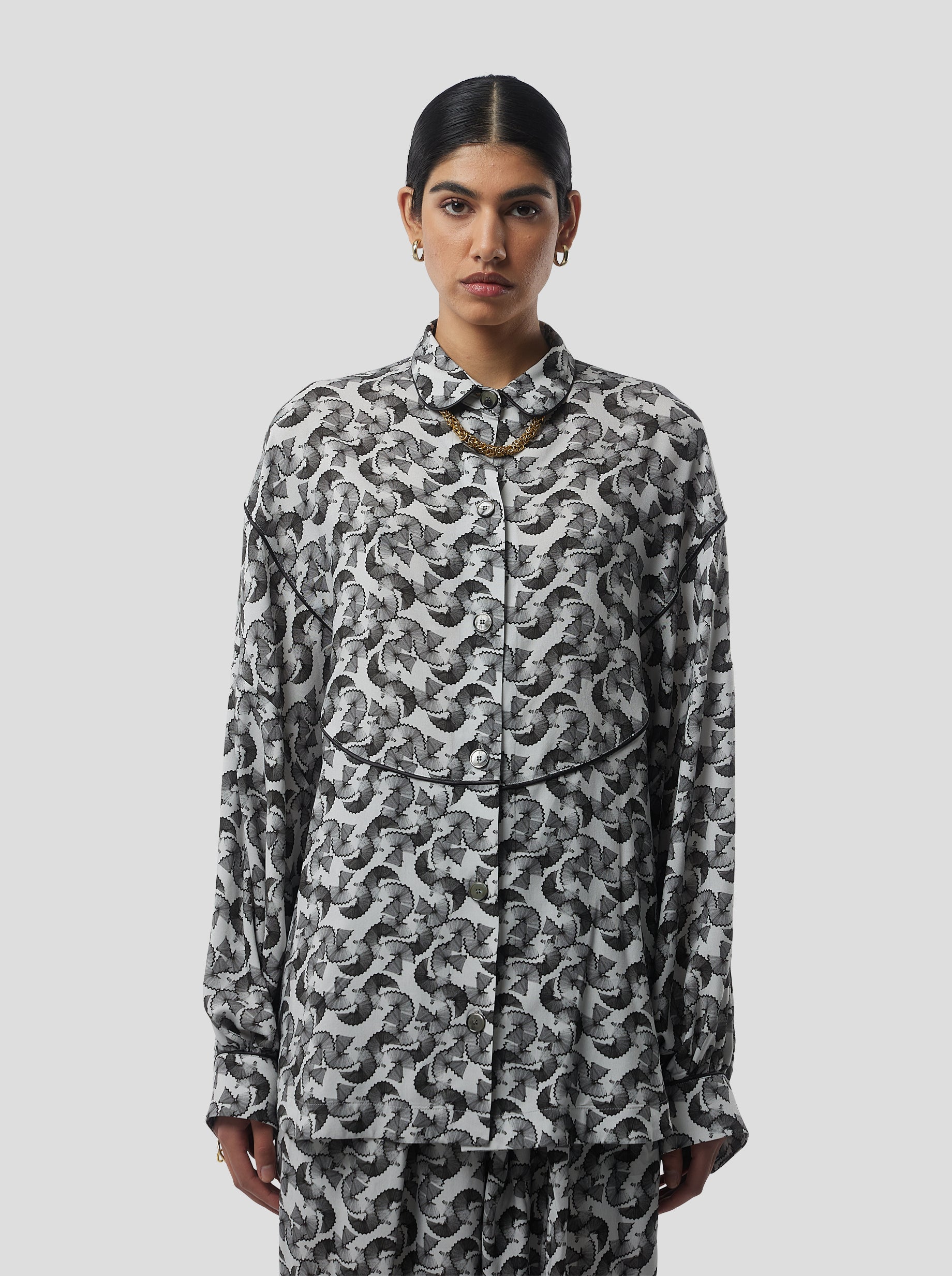 Chemise Tasman en Imprimé Copeaux de Plomb