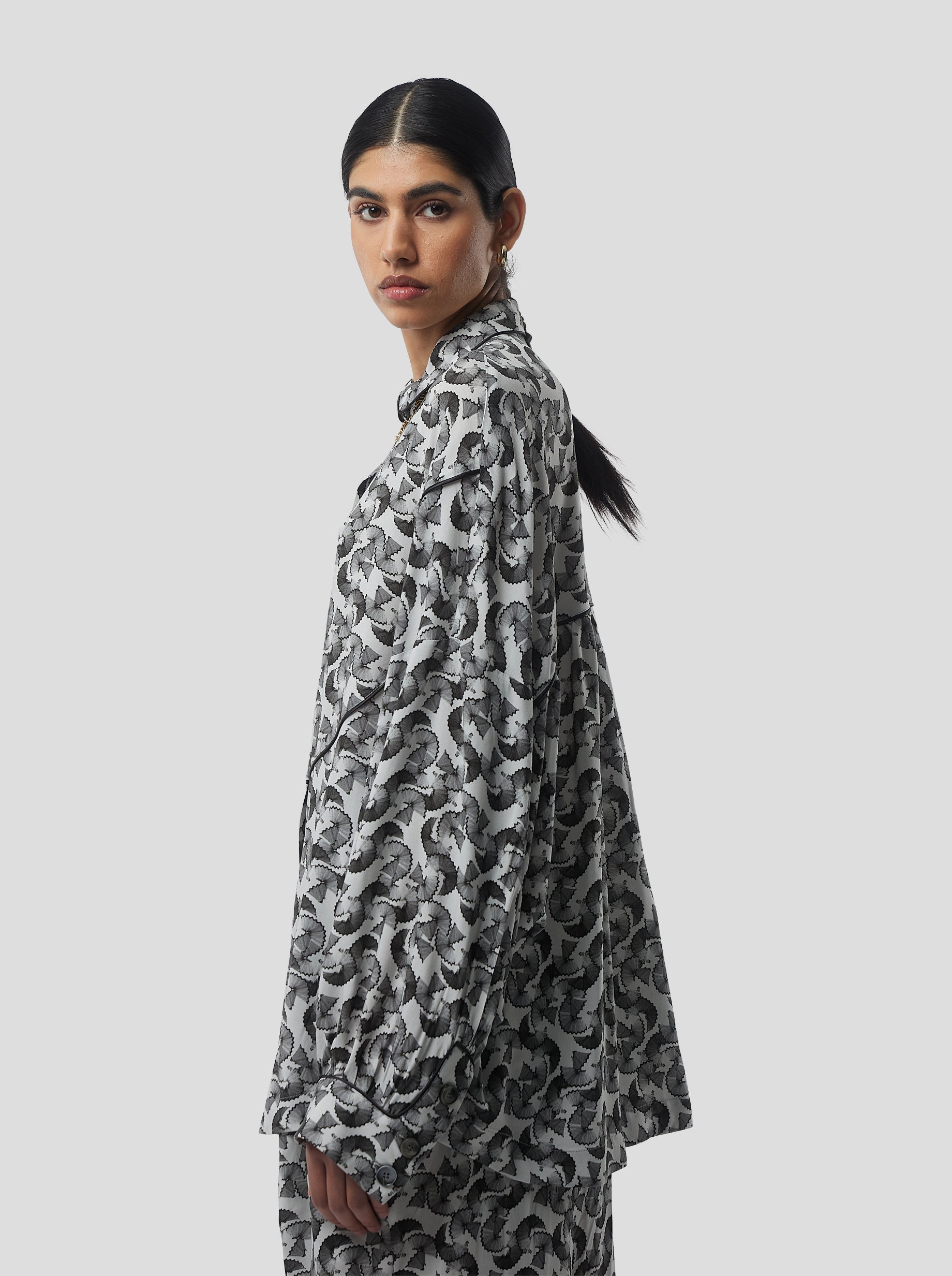 Chemise Tasman en Imprimé Copeaux de Plomb