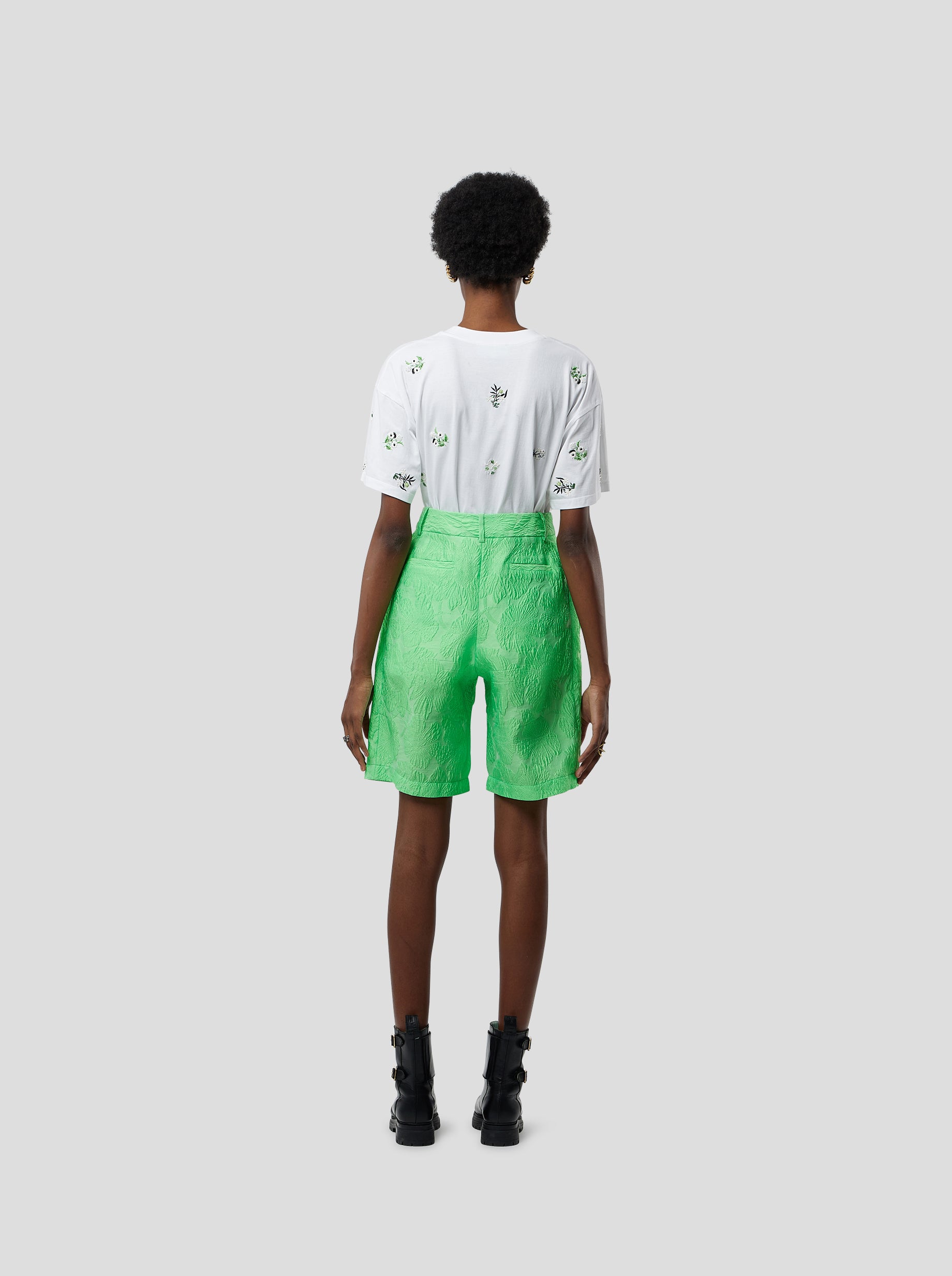 Moor bermuda in embossed Cactus