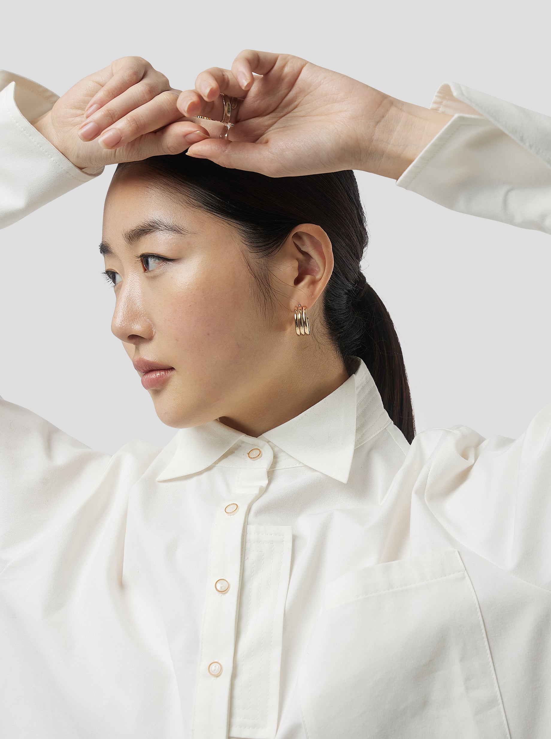 Mogador Shirt In White Popelin Coton