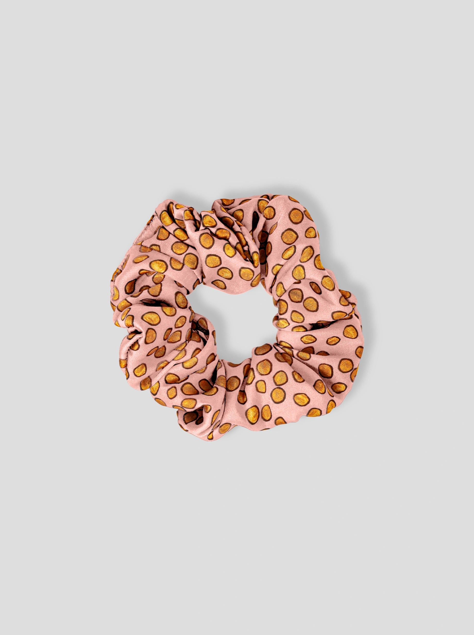 Scrunchie in Powder Messy Dots Print