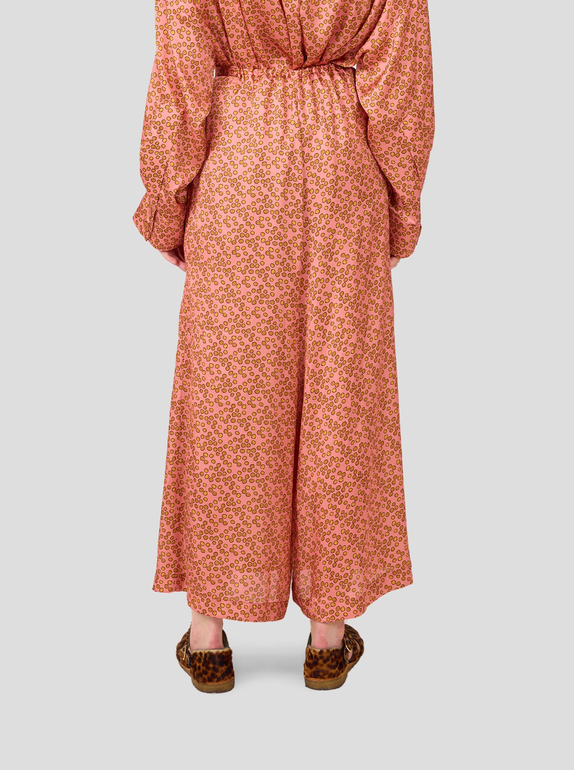 Doll Pants in Canyon Clay Messy Dots Print