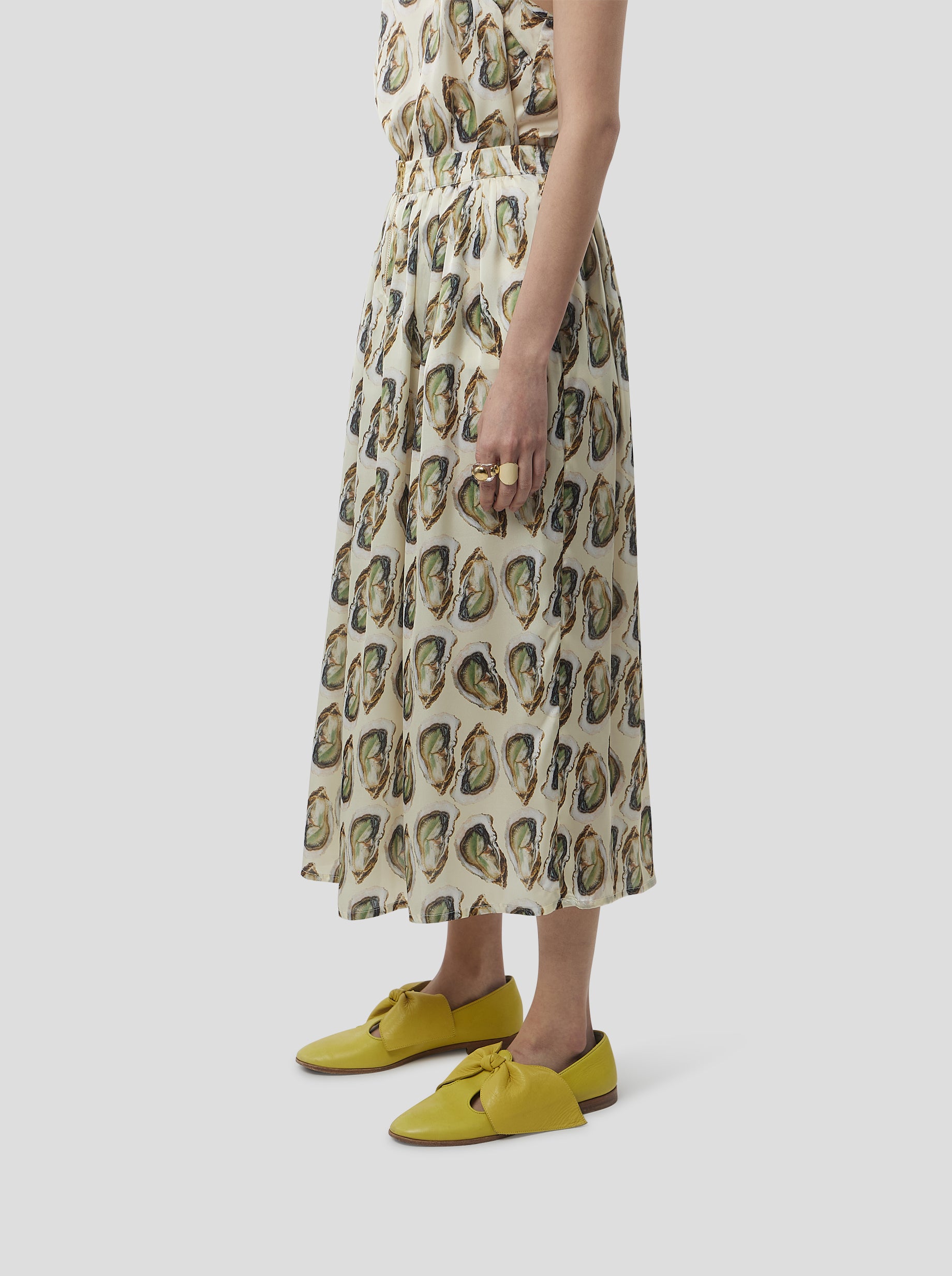 Orso Skirt in Lustruous Oyster print