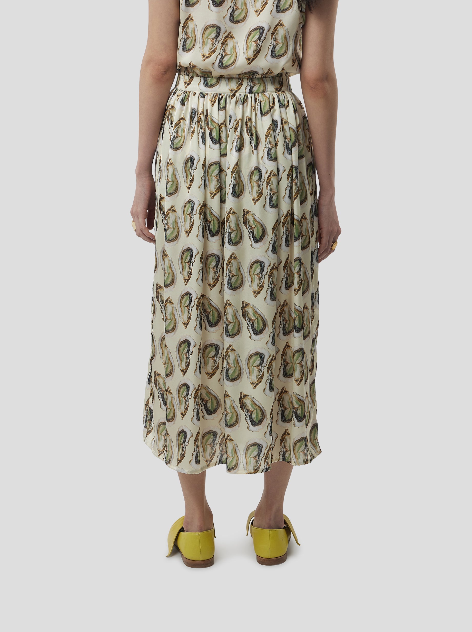 Orso Skirt in Lustruous Oyster print