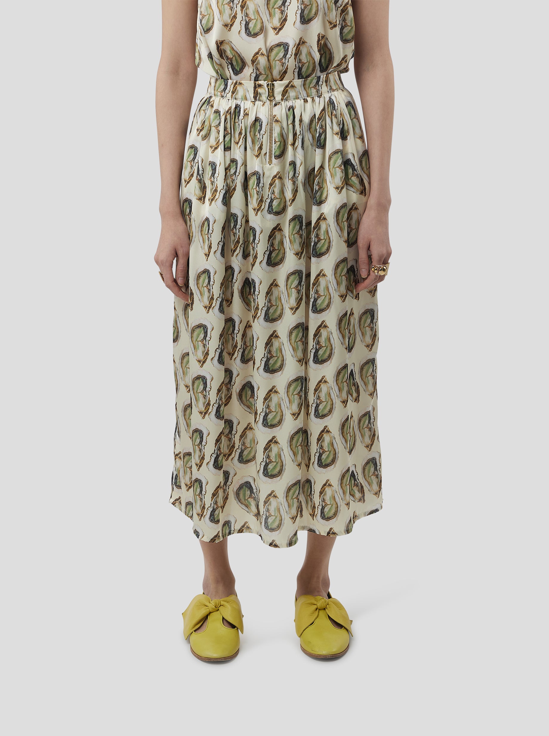 Orso Skirt in Lustruous Oyster print