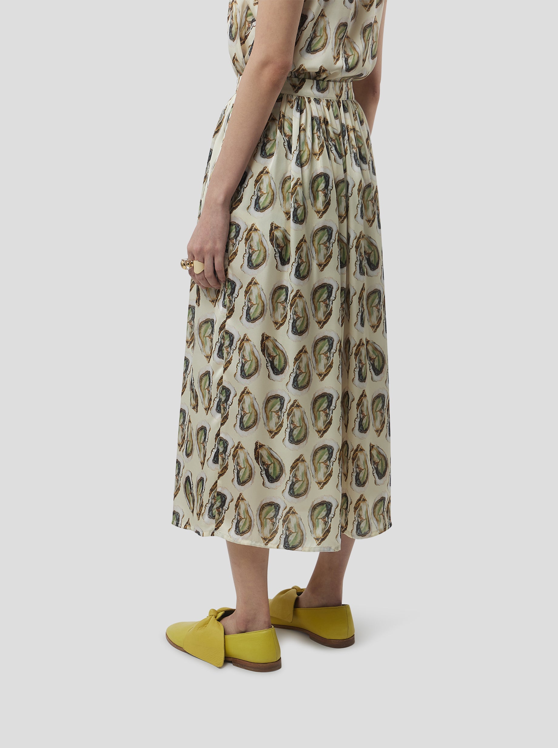Orso Skirt in Lustruous Oyster print