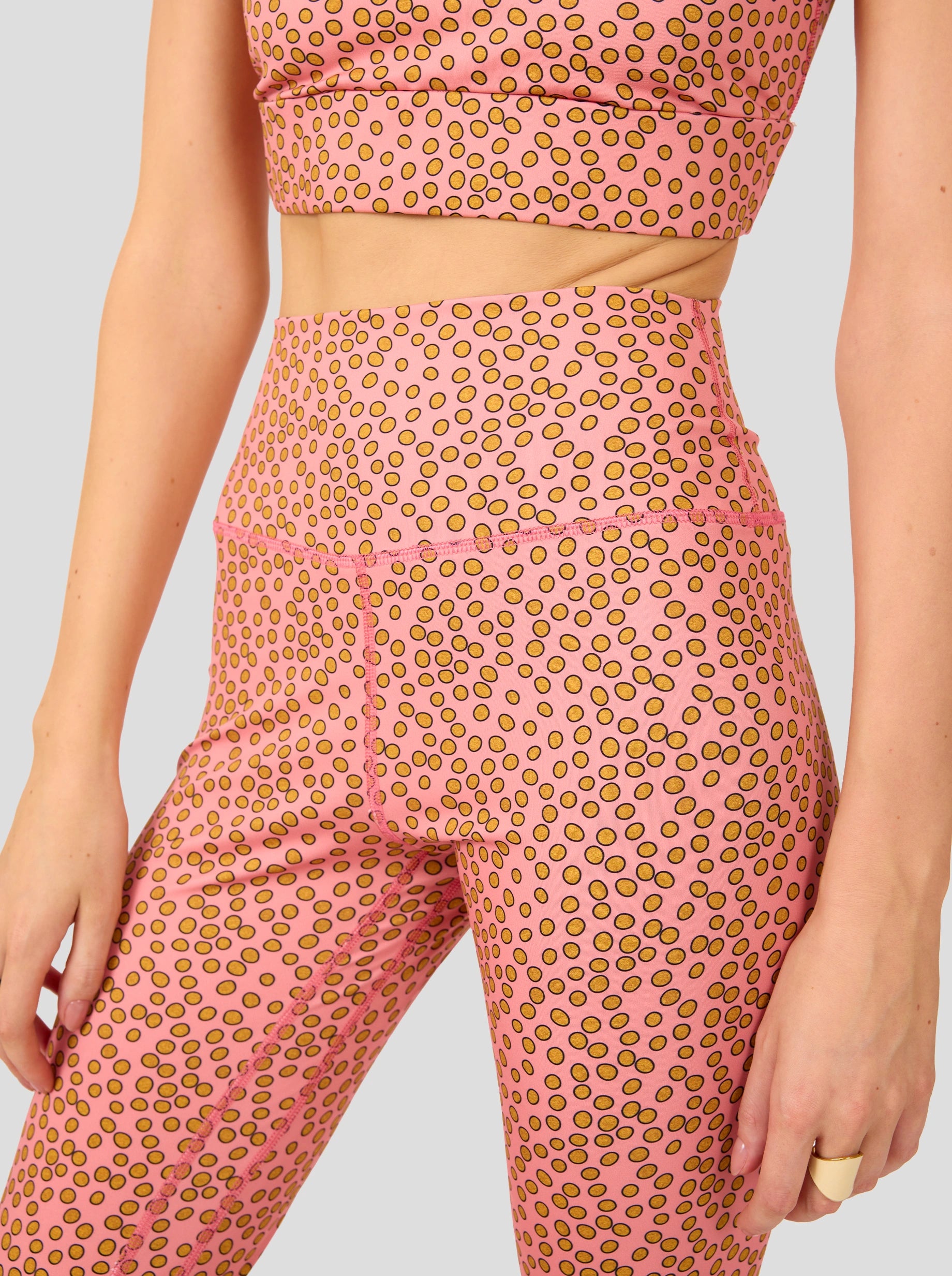 Glue Legging in Canyon Clay Messy Dots Print