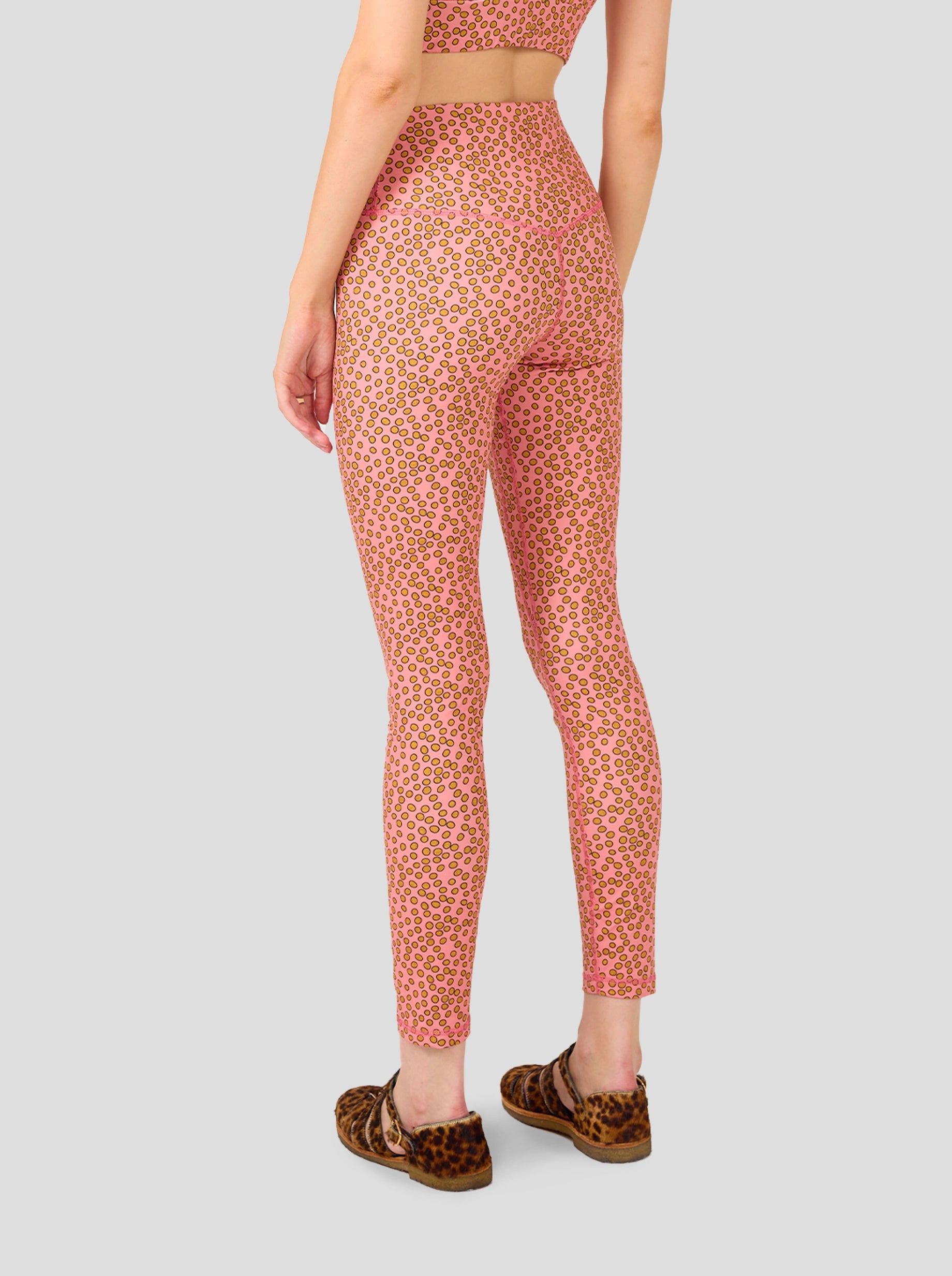 Glue Legging in Canyon Clay Messy Dots Print