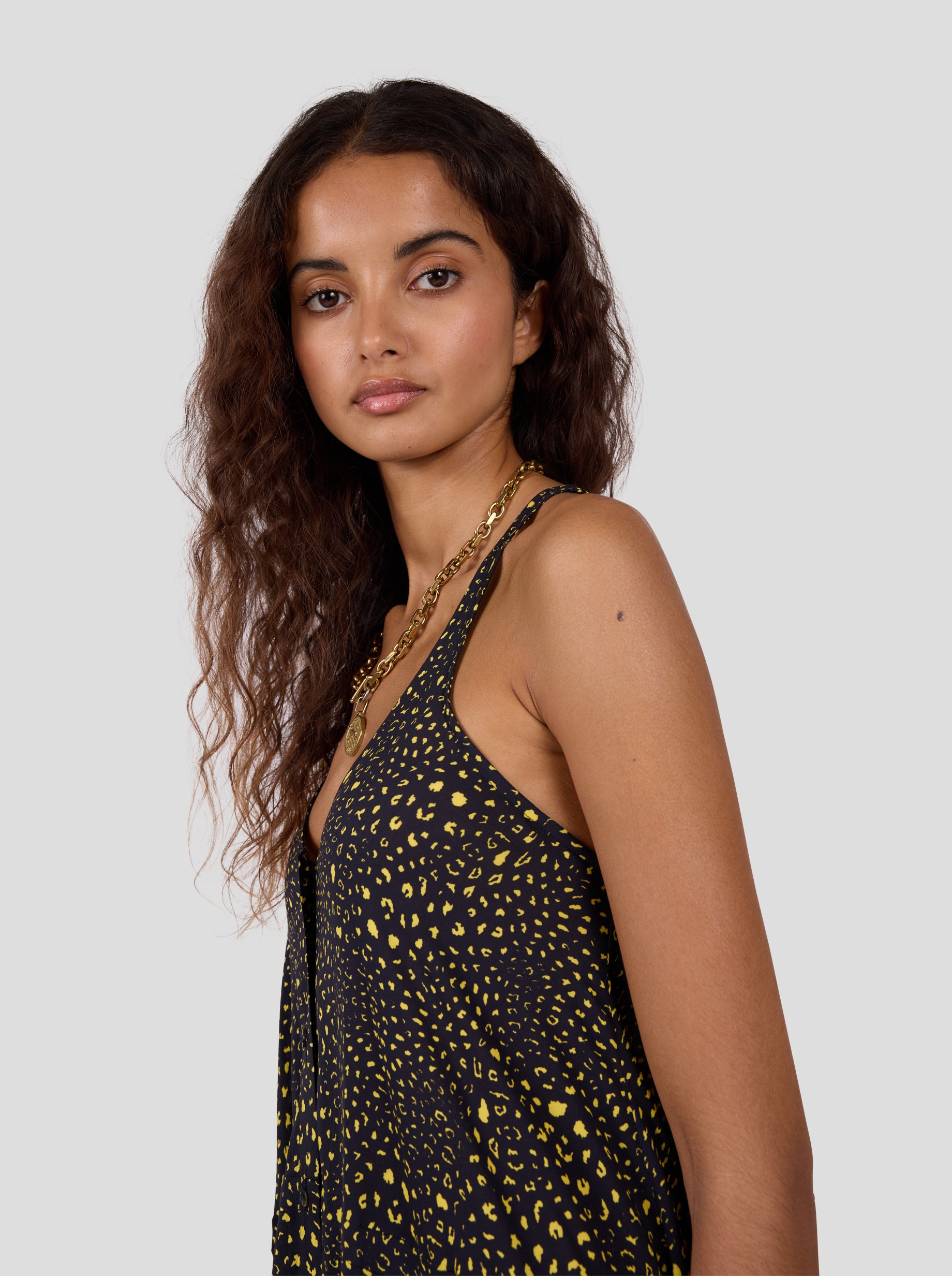 Java Dress in Black Leopard