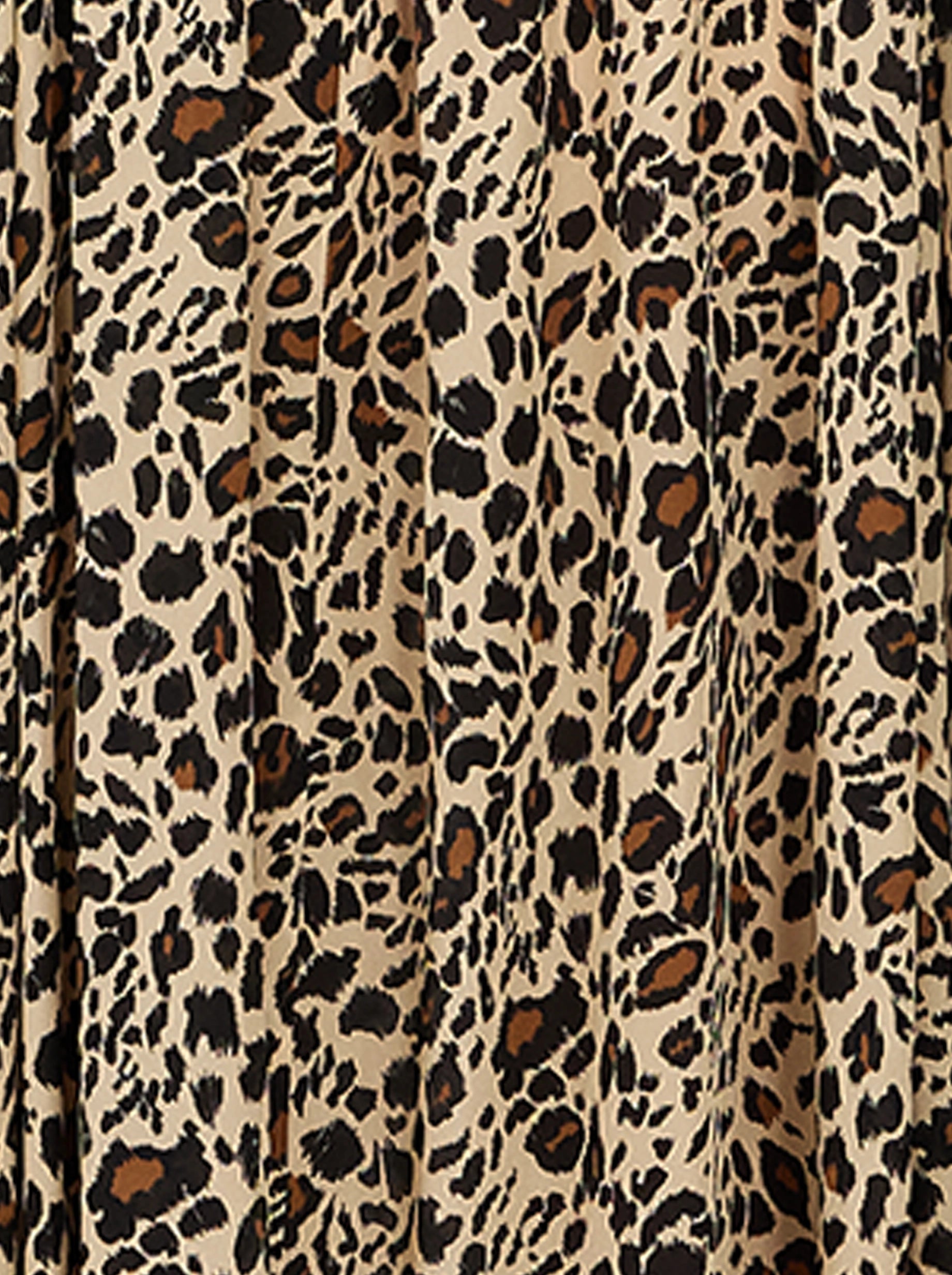 JUPE LOUIE EN IMPRIMÉ LEOPARD SOYEUX