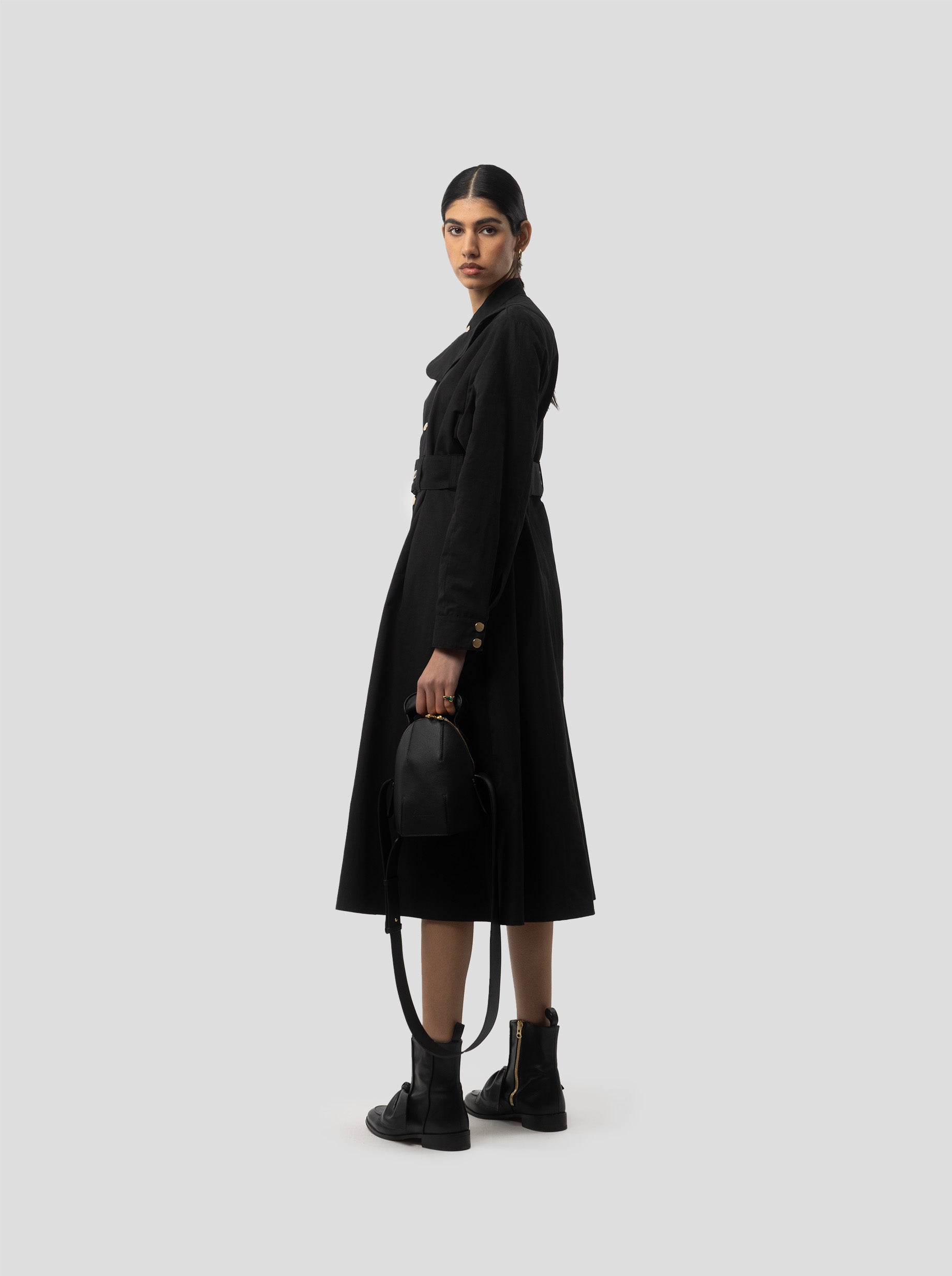 Kurtis Dress in Black Technical Fabric