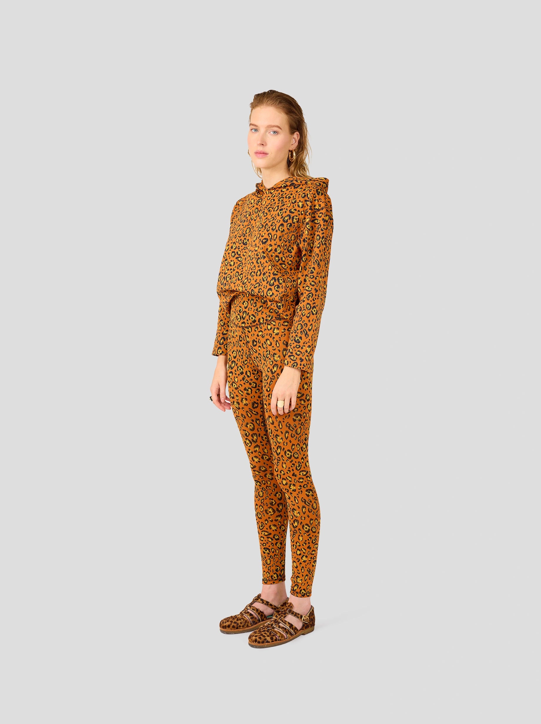 Legging Glue en jersey Léopard ocre