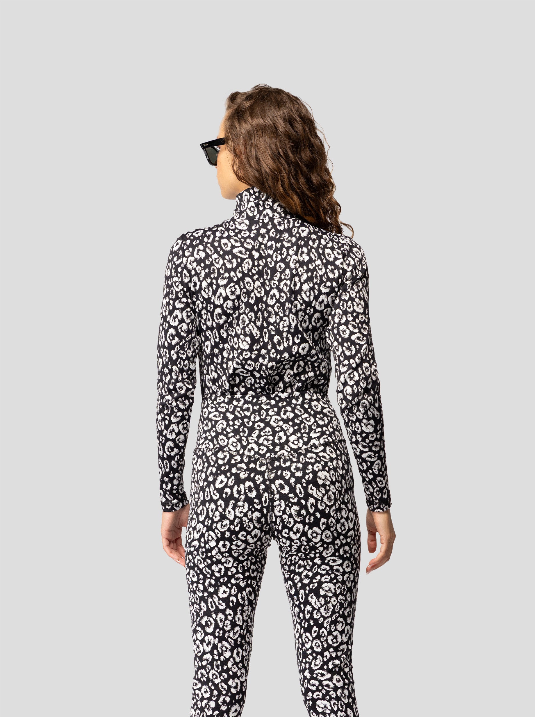 Sous-pull Socco en jersey Léopard noir et blanc
