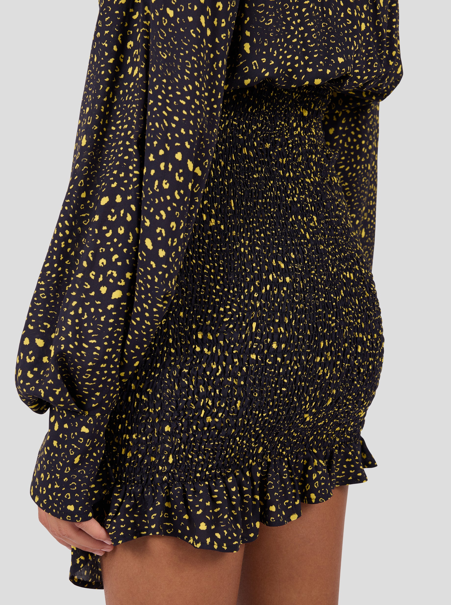 Madness Dress in Black Leopard