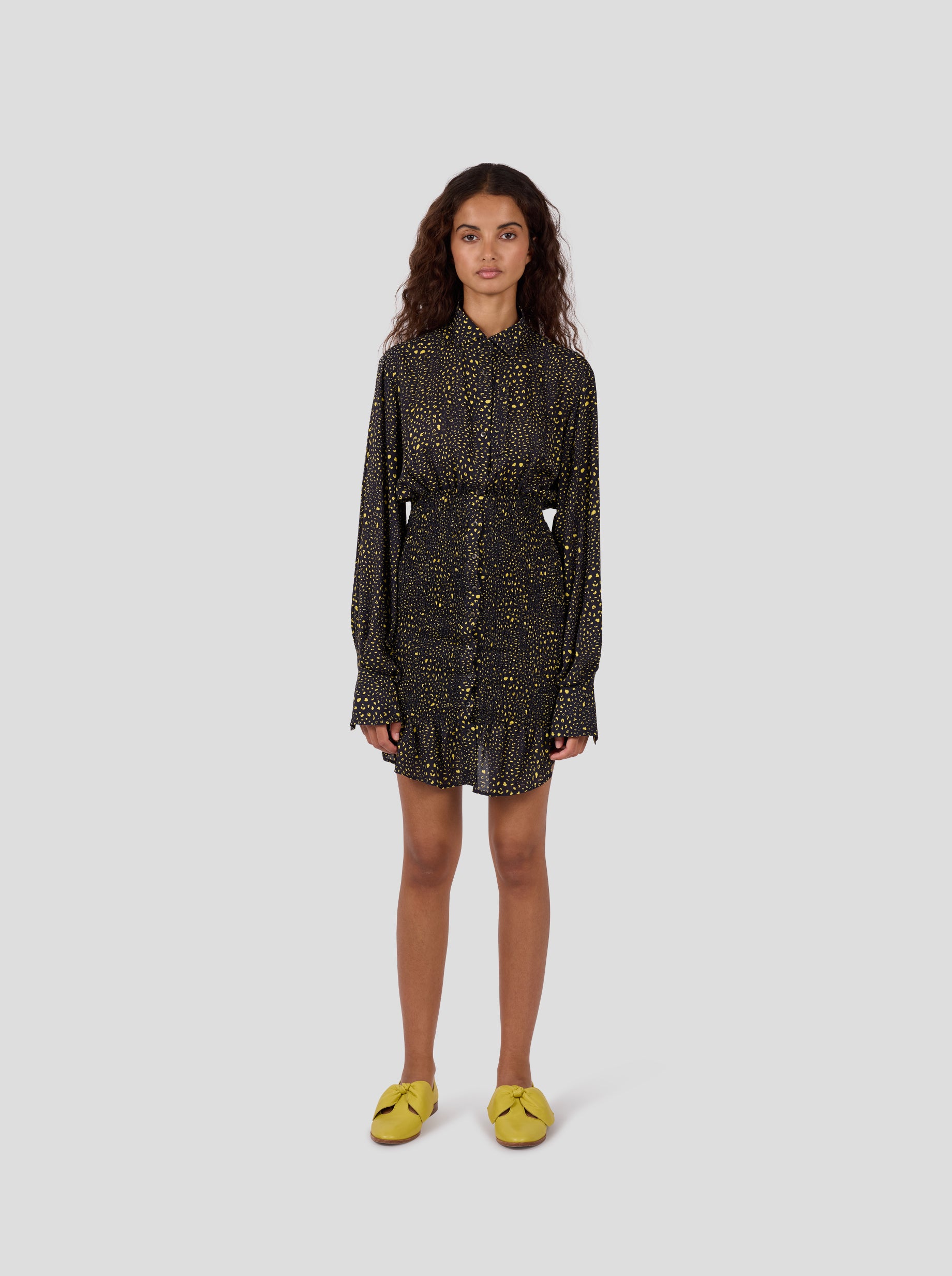 Madness Dress in Black Leopard