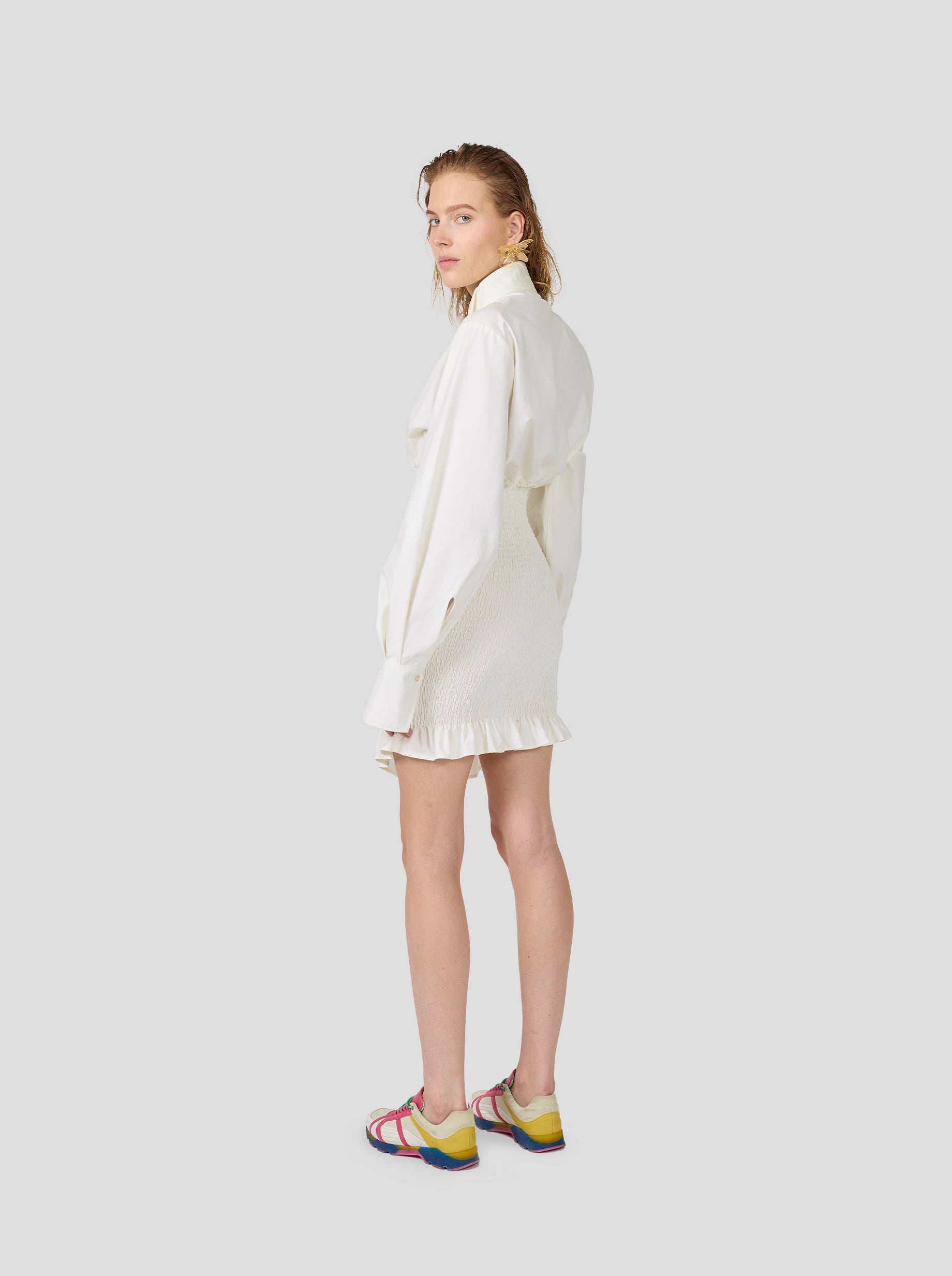 Robe Madness en Popeline de Coton Blanc