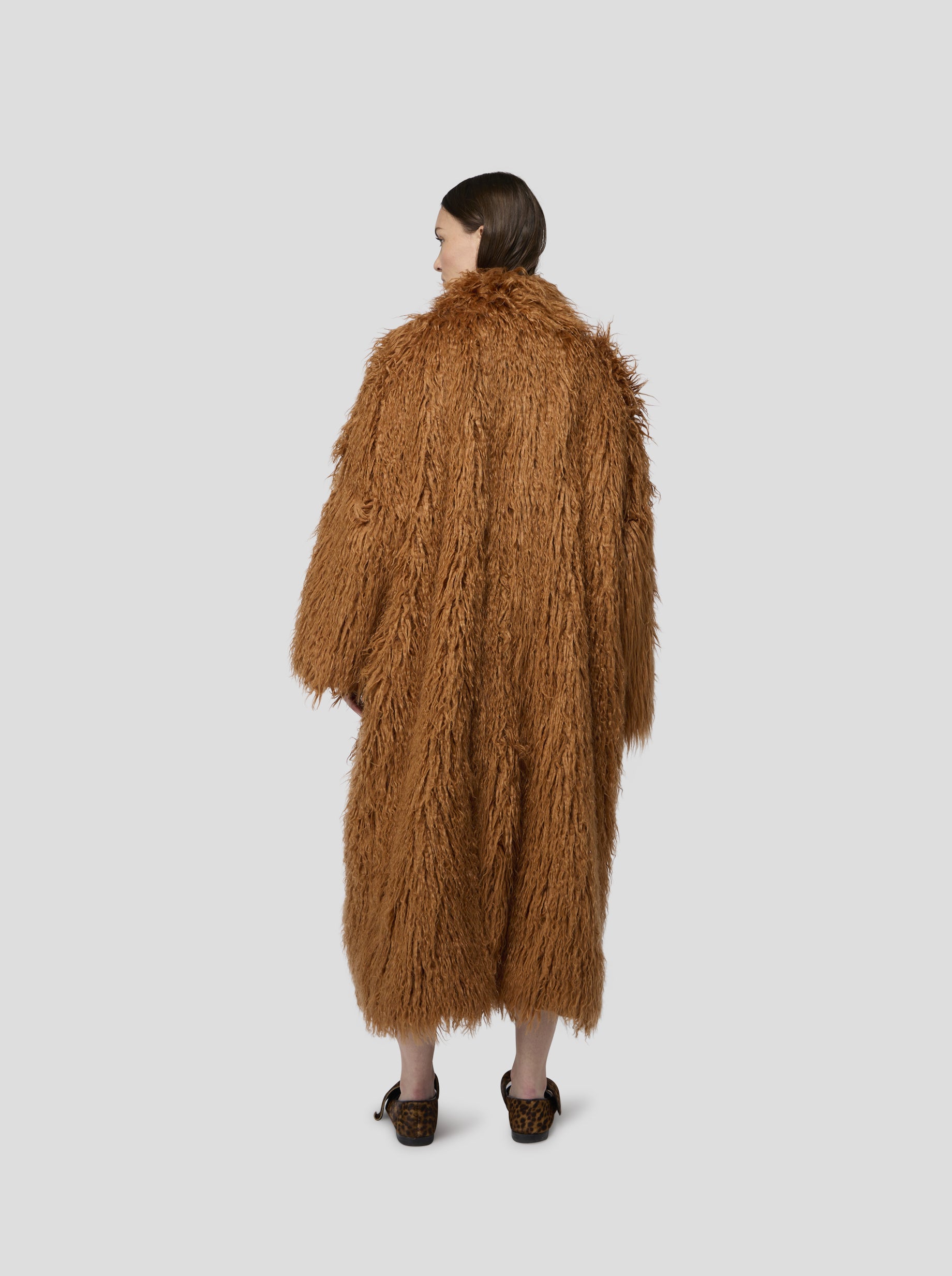 Eren Coat in Fire Grizzly Fur