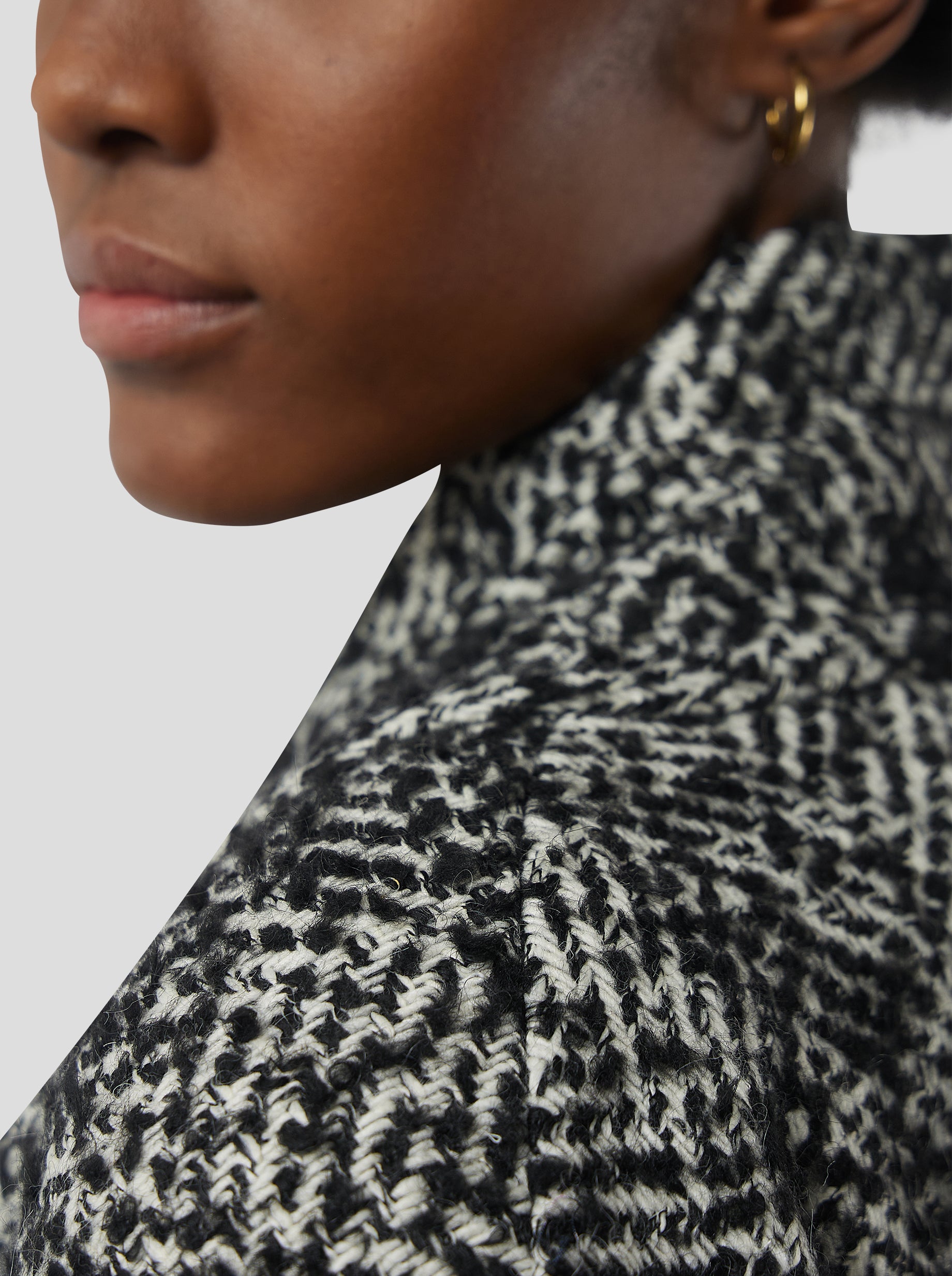 Manteau Eren en Lainage moucheté façon grand-père