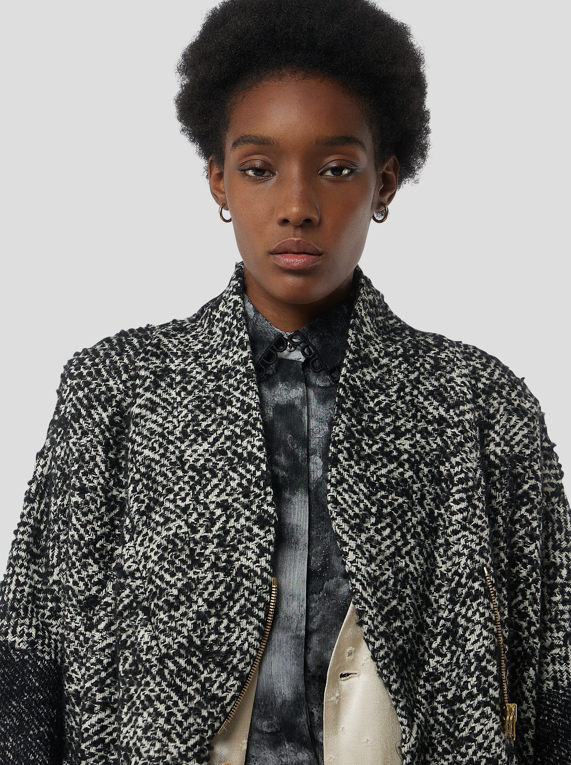 Manteau Eren en Lainage moucheté façon grand-père