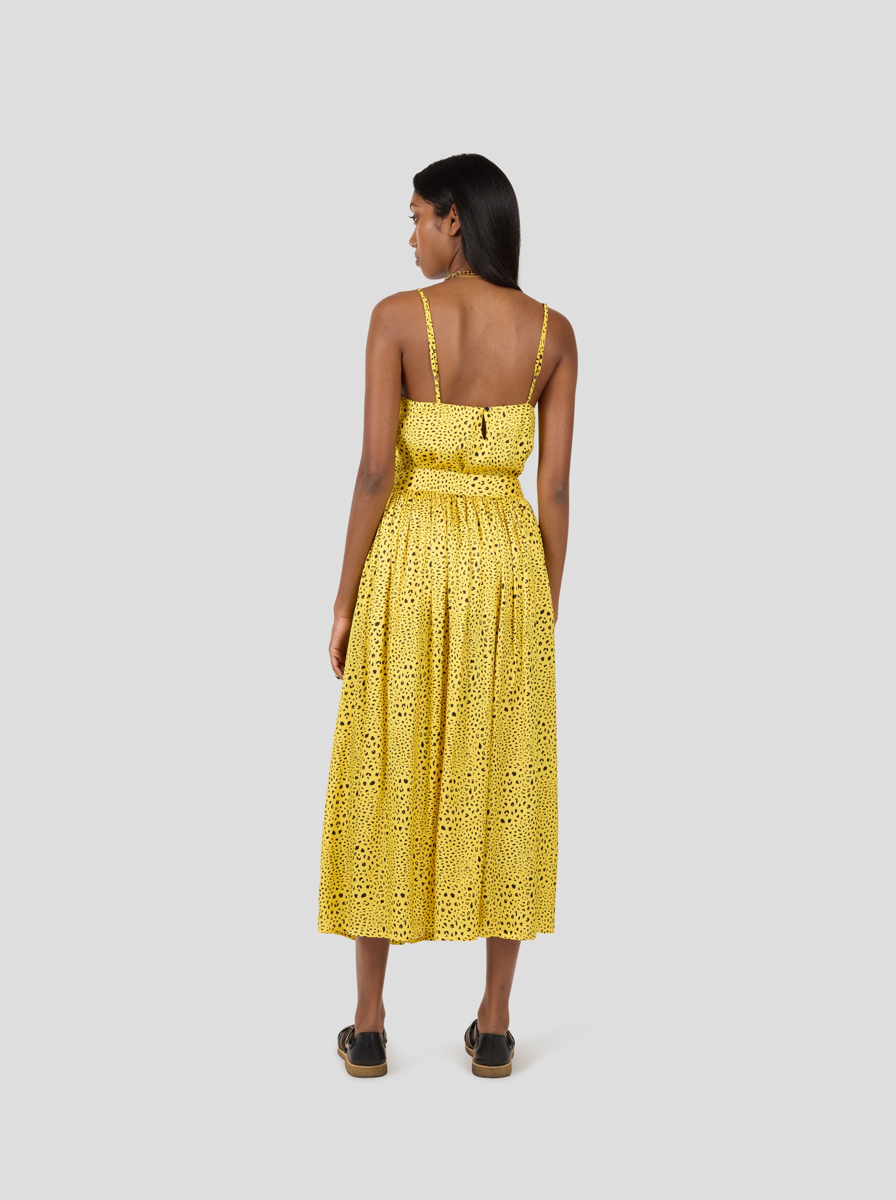 Orso Long Skirt in Yellow Leopard