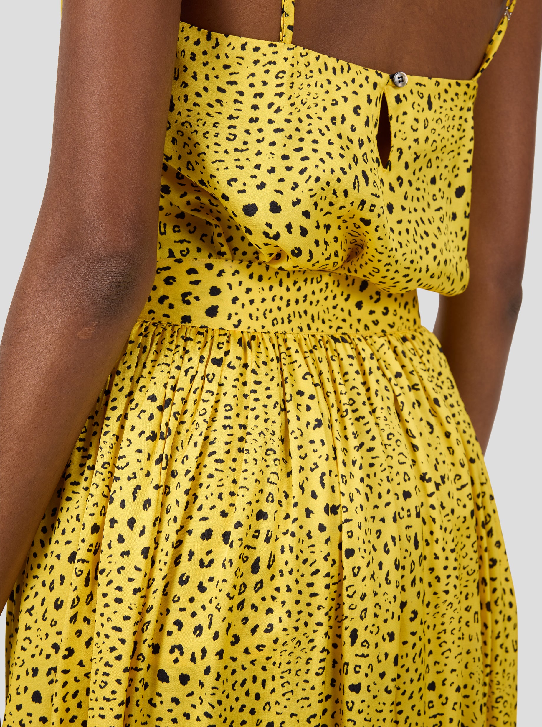 Orso Long Skirt in Yellow Leopard
