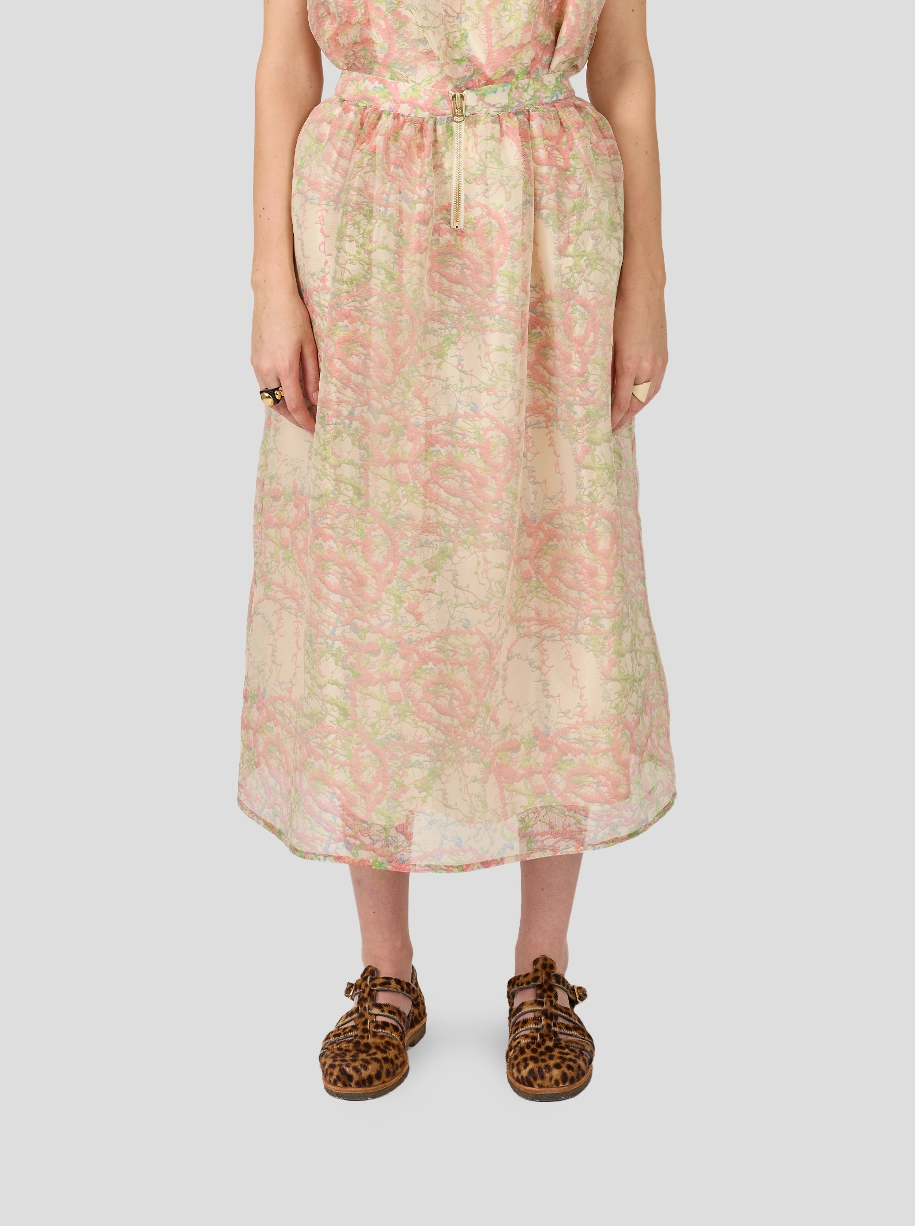 Orso Long Skirt In Spray Print