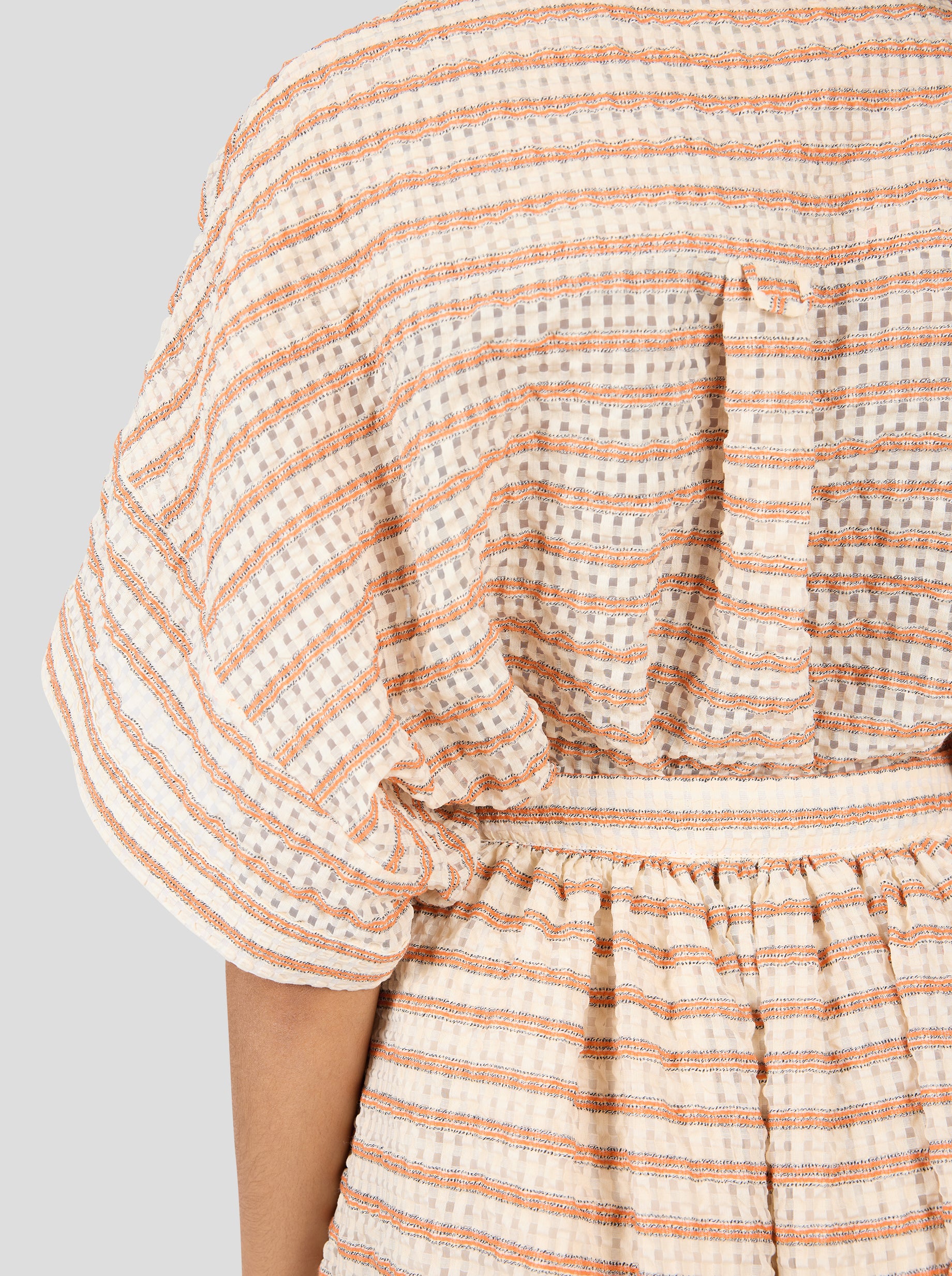 Pixie shirt in rayé Muted Orange