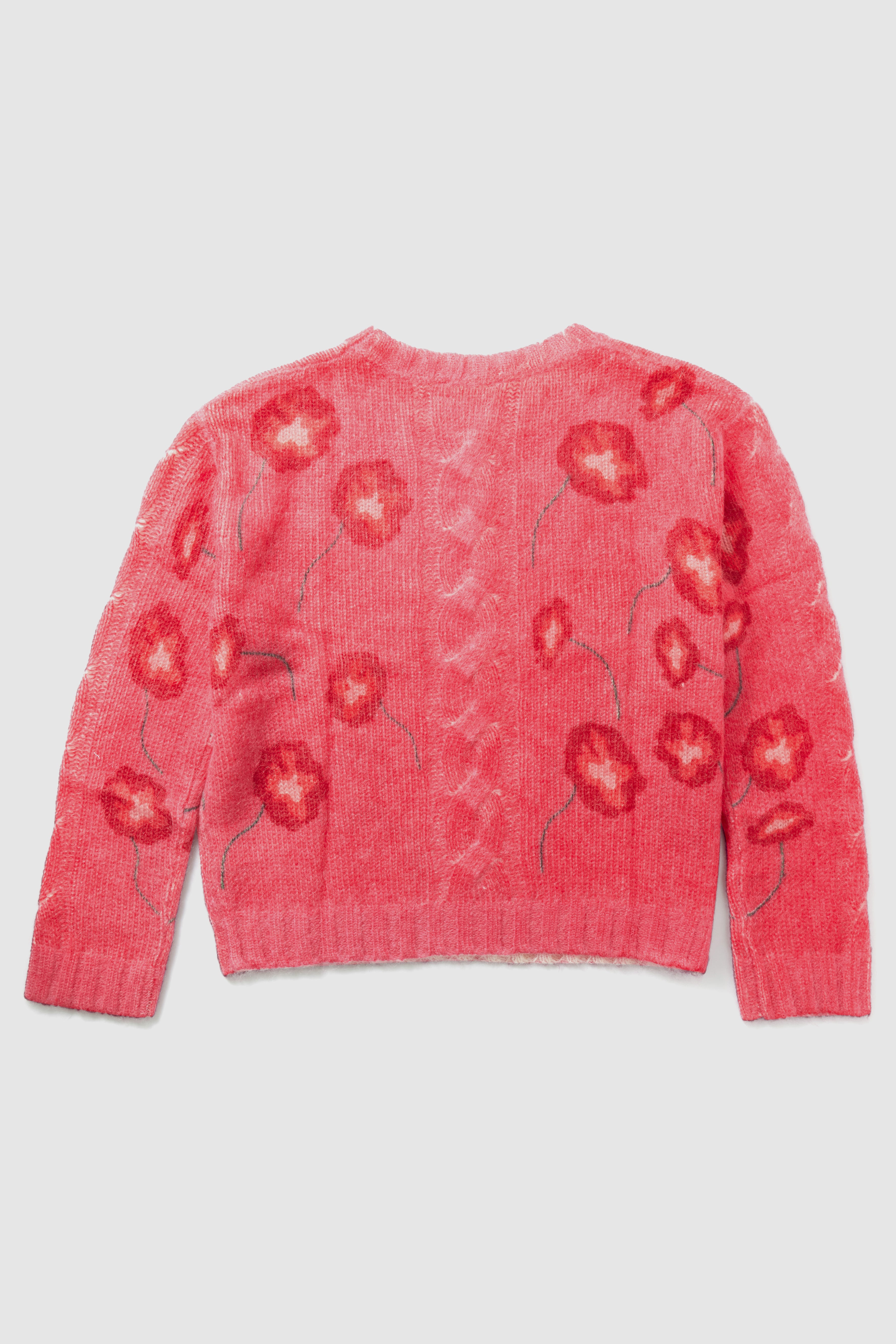 Pull Ellis en maille imprimé Coquelicot framboise