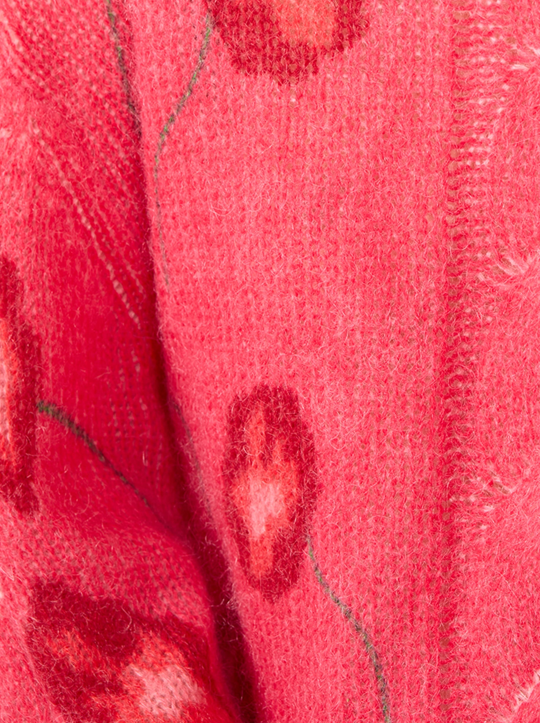Pull Ellis en maille imprimé Coquelicot framboise
