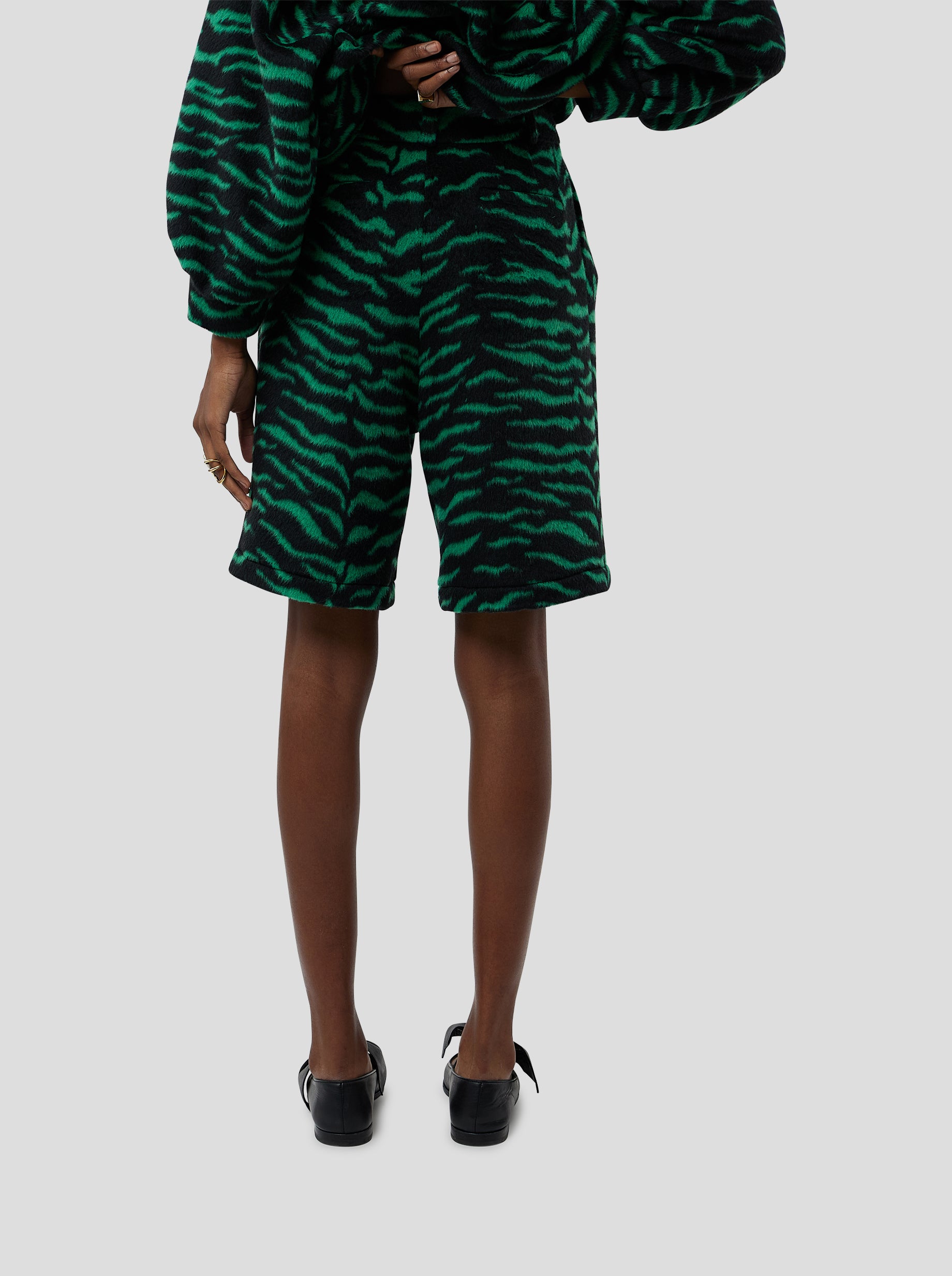 Moor Bermuda in Forest Green Zebra Wool