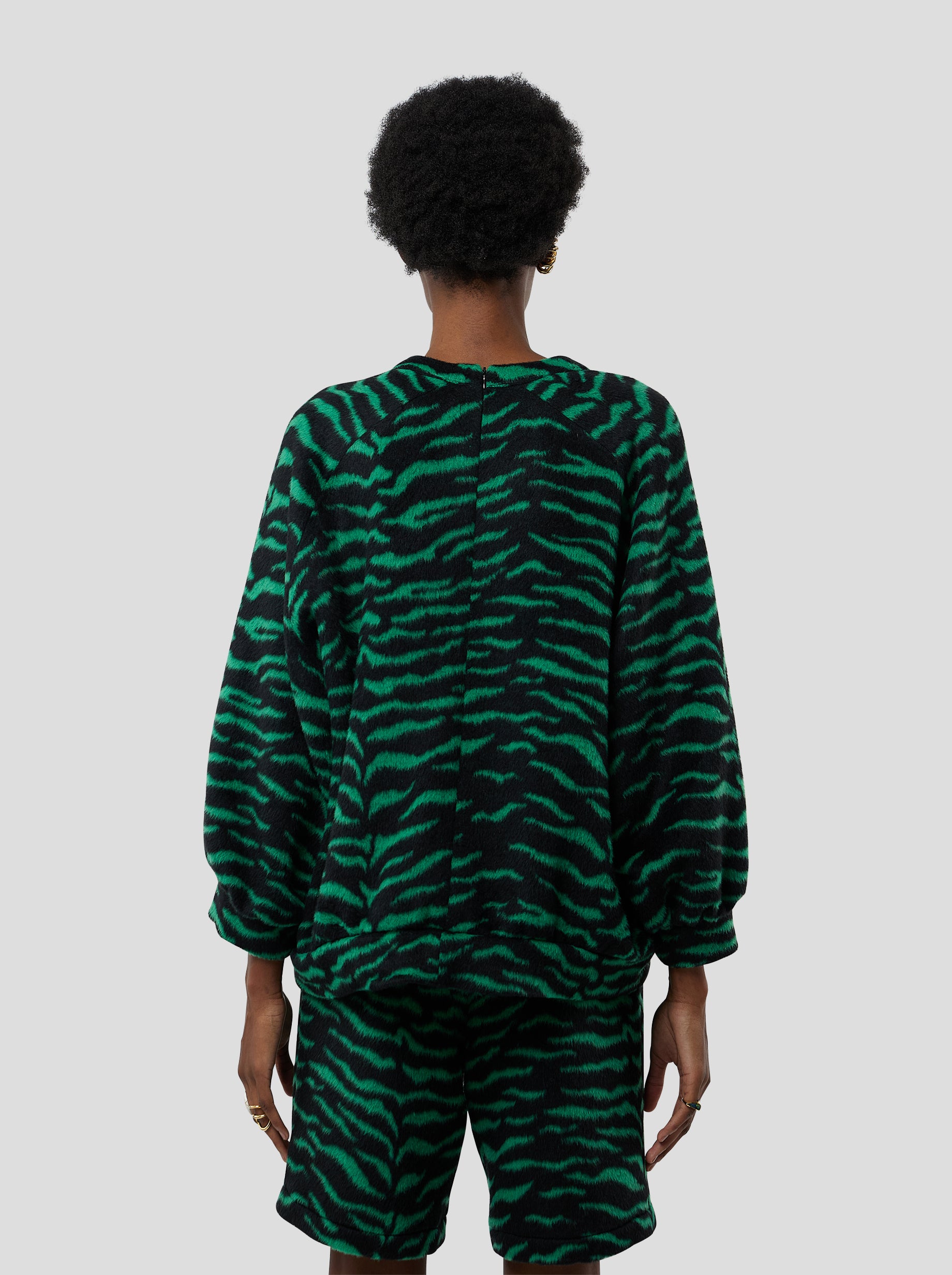 Brooklyn Jumper in Forest Green Zebra Wool