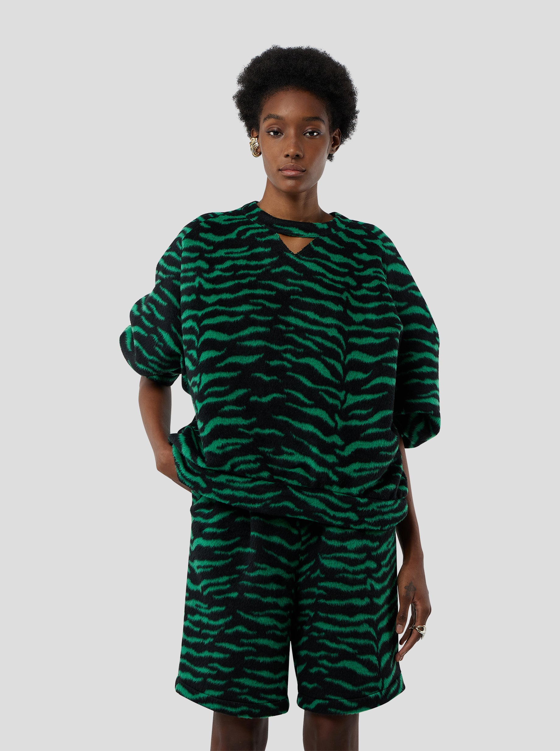 Brooklyn Jumper in Forest Green Zebra Wool