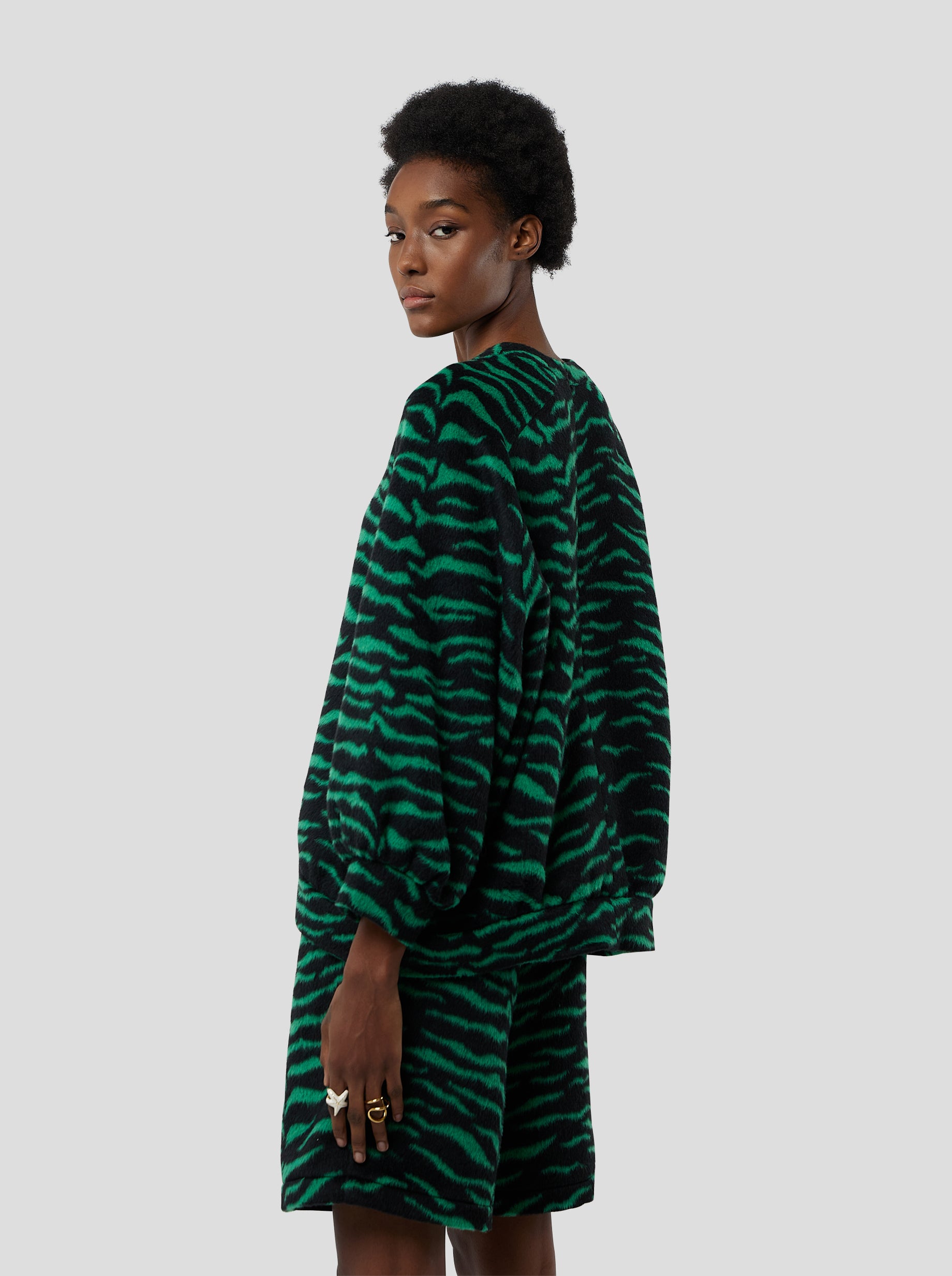 Brooklyn Jumper in Forest Green Zebra Wool