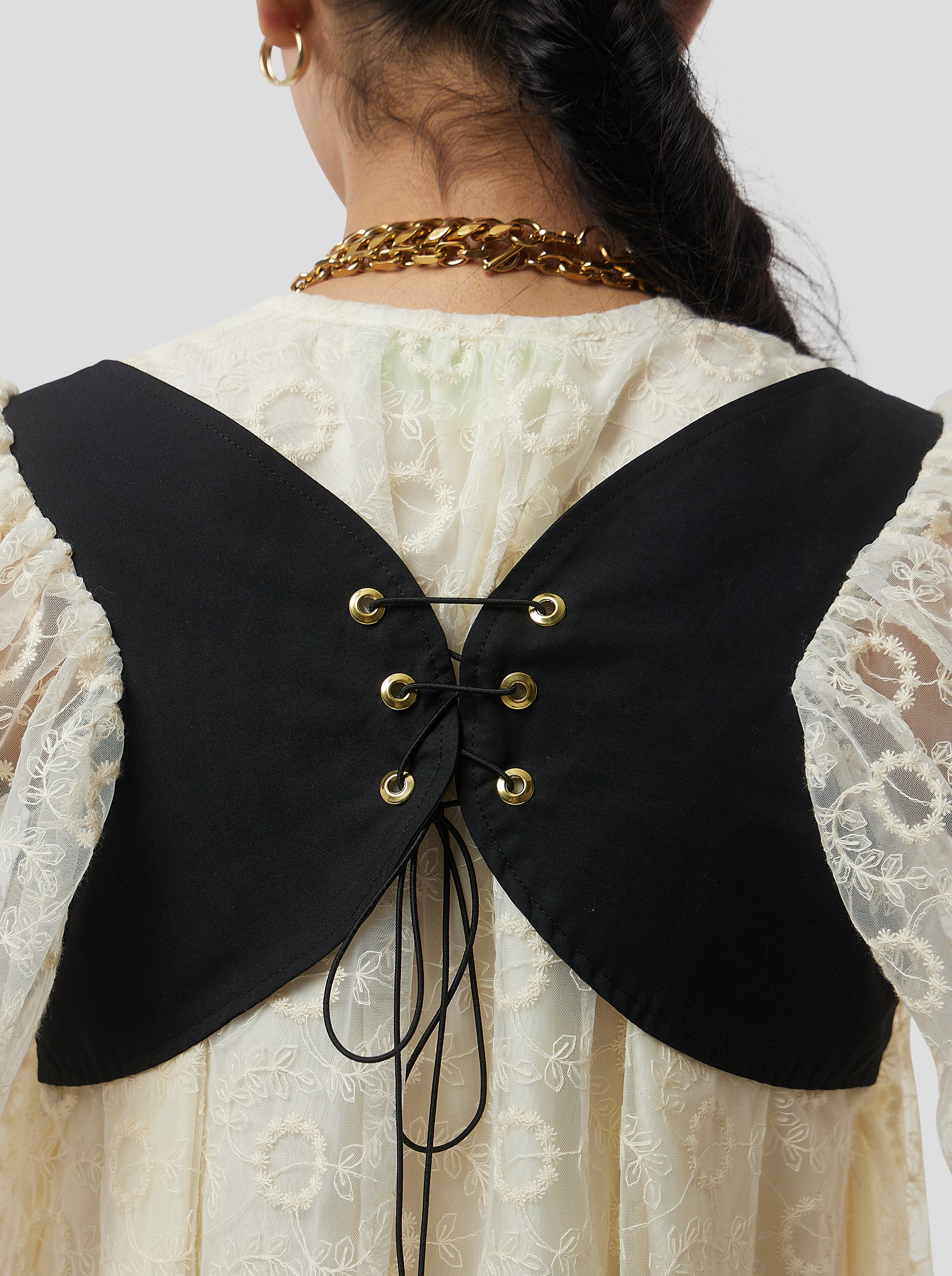 Plum dress in Ecume Lace