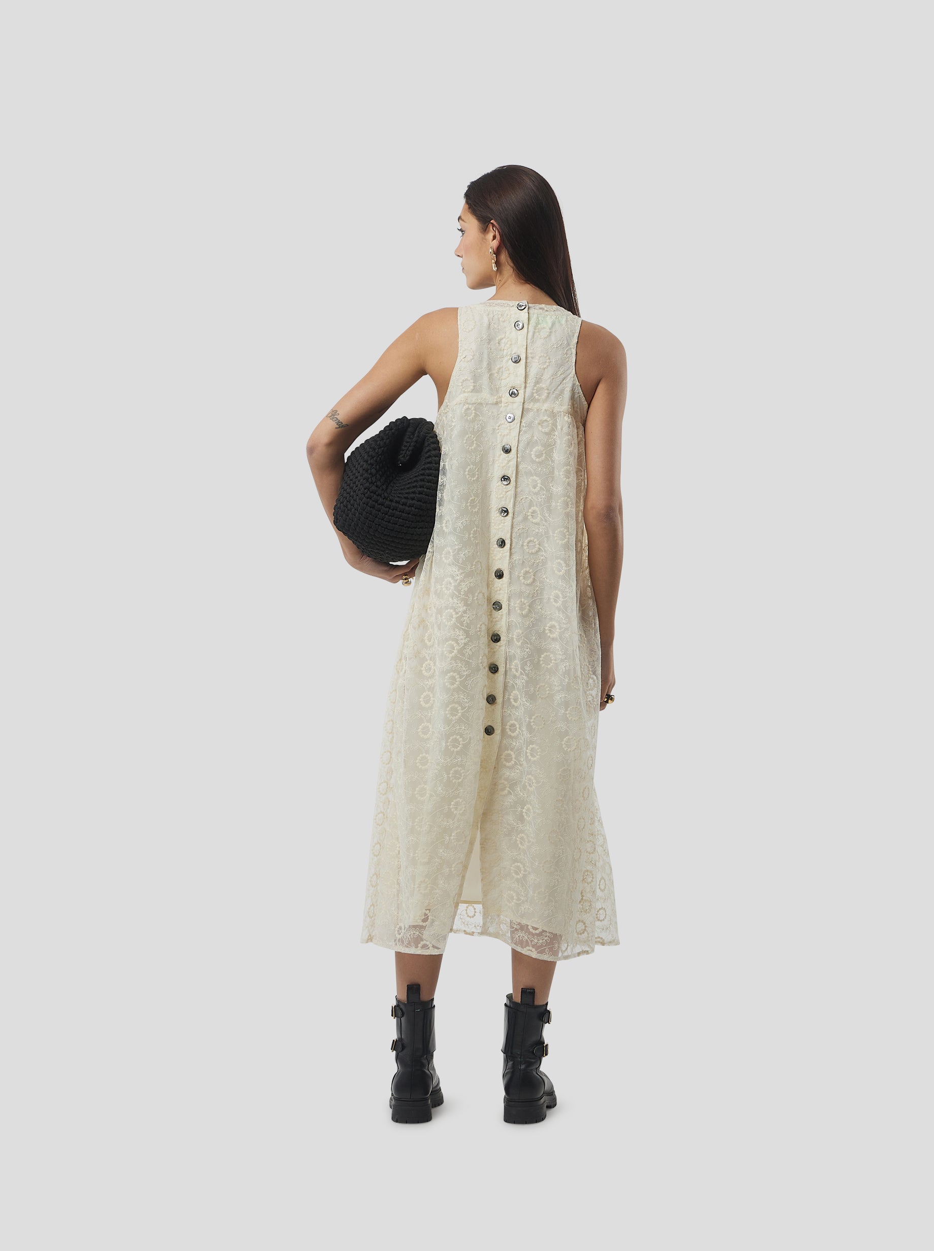 Robe stella en Dentelle Ecume