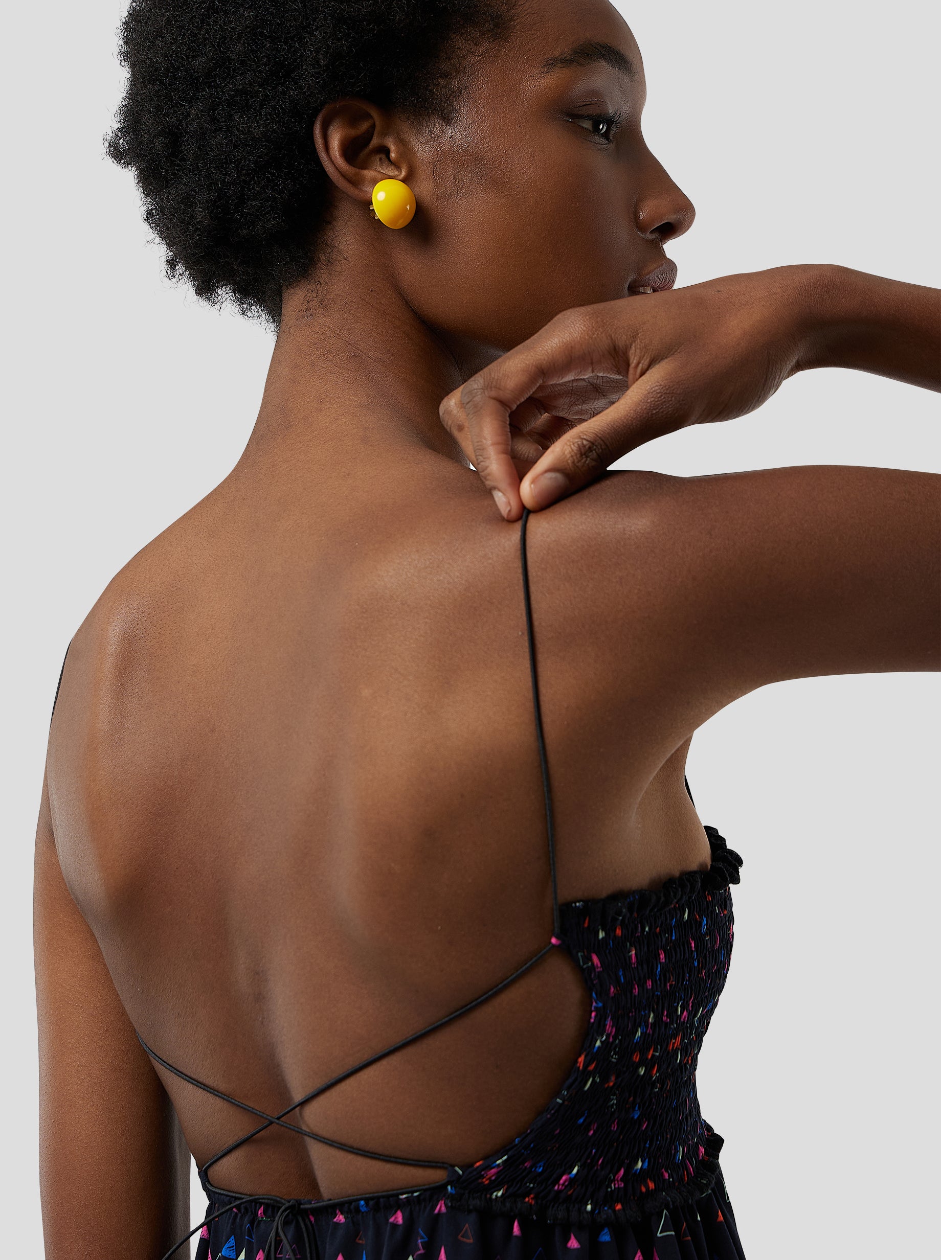 Robe Tamara en imprimé Zodiac Noir