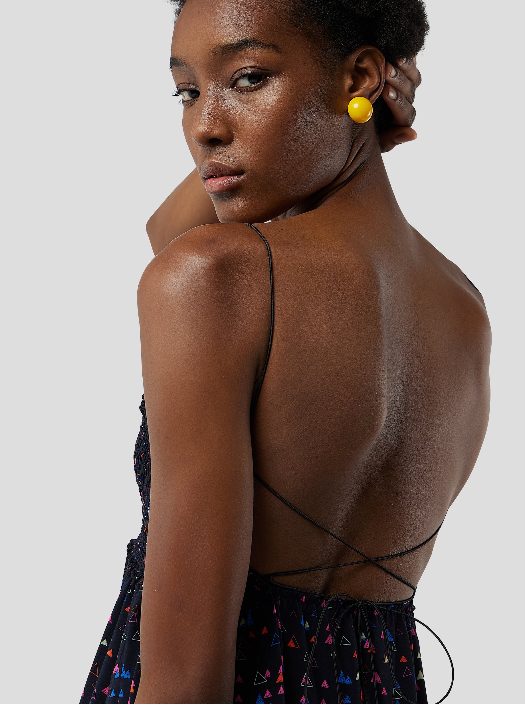 Robe Tamara en imprimé Zodiac Noir