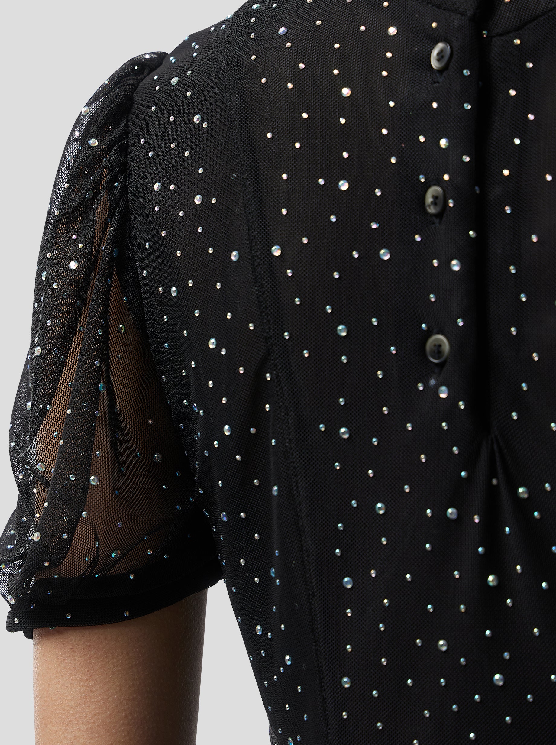 Robe Nas en Résille Souple Noire fragmentée