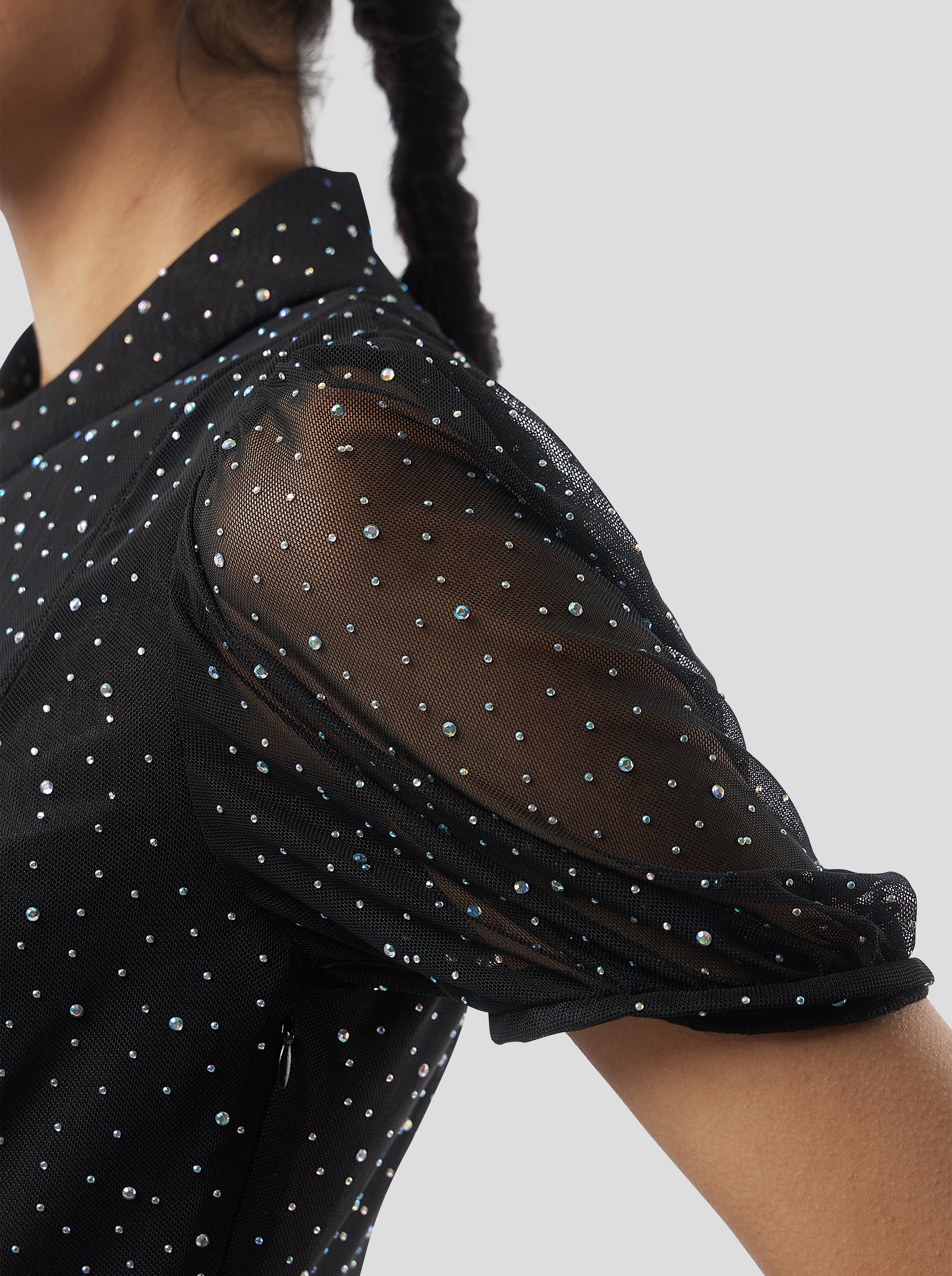 Robe Nas en Résille Souple Noire fragmentée