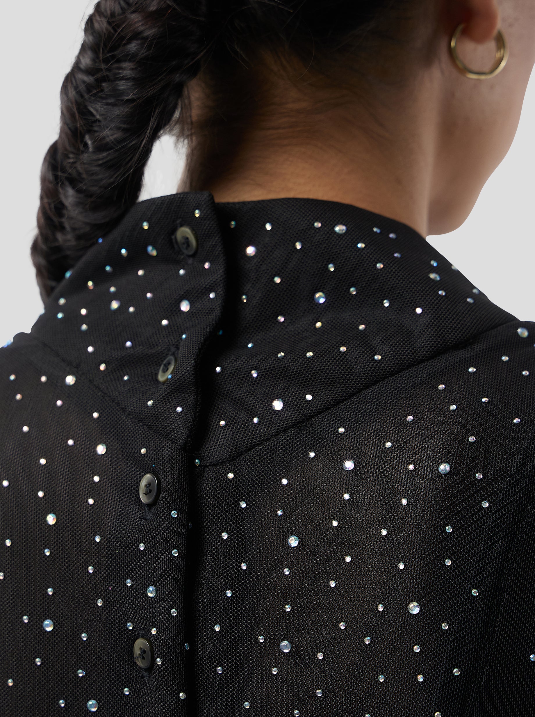 Robe Nas en Résille Souple Noire fragmentée