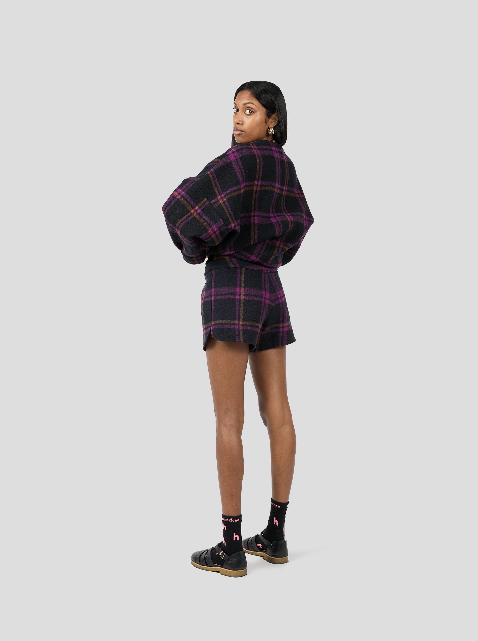 Short Spencer en lainage District Wineberry