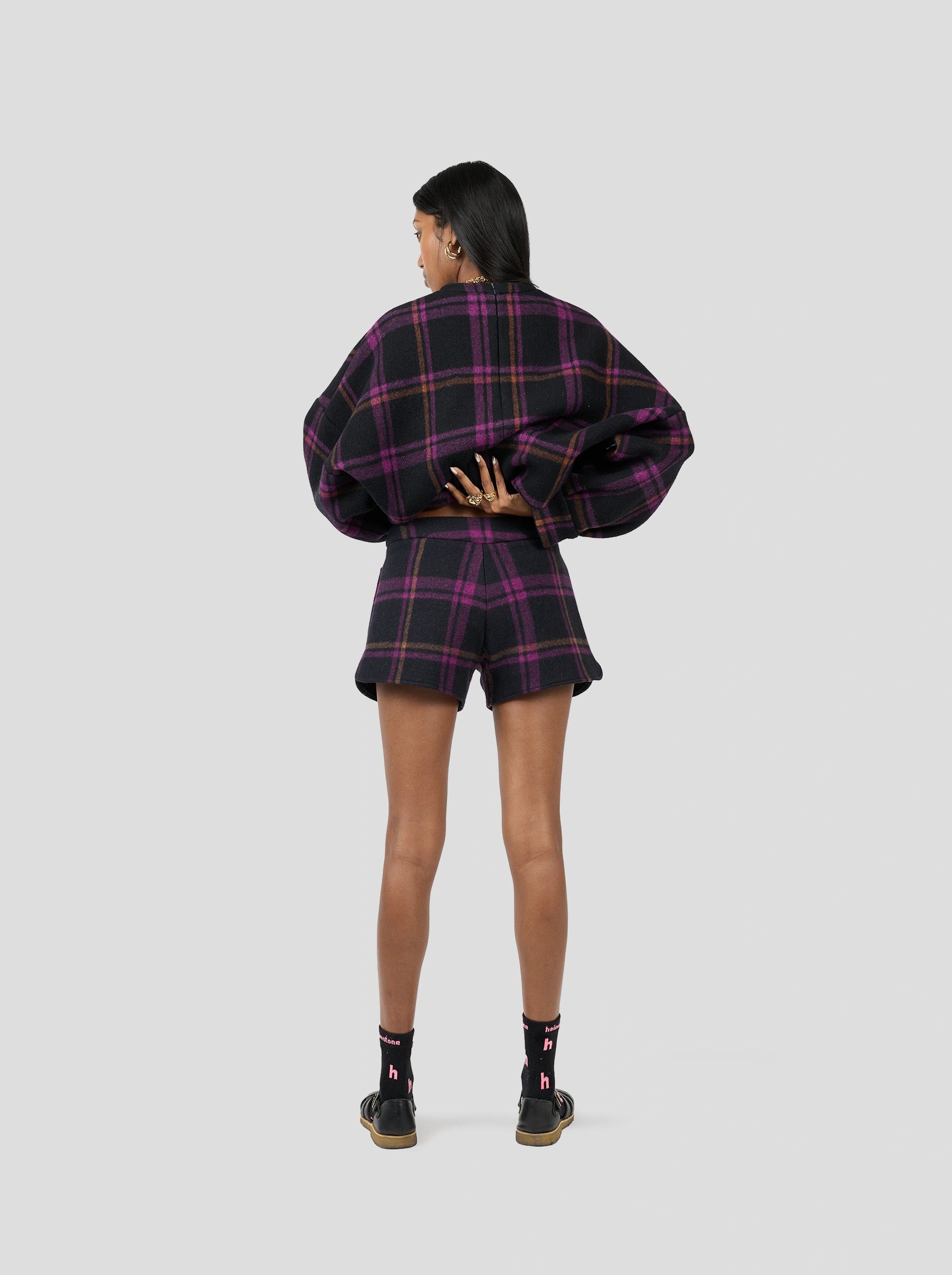 Short Spencer en lainage District Wineberry