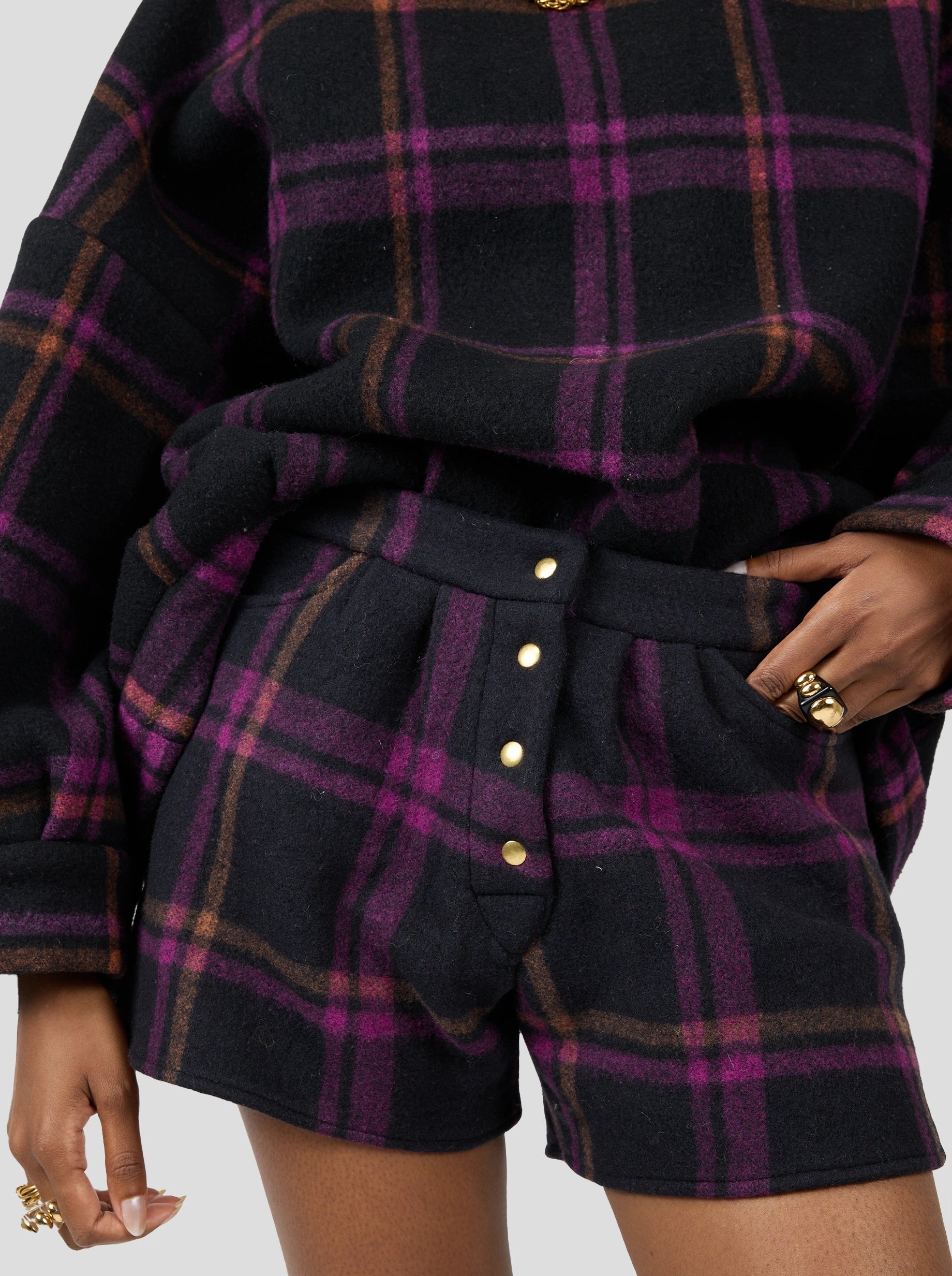 Short Spencer en lainage District Wineberry